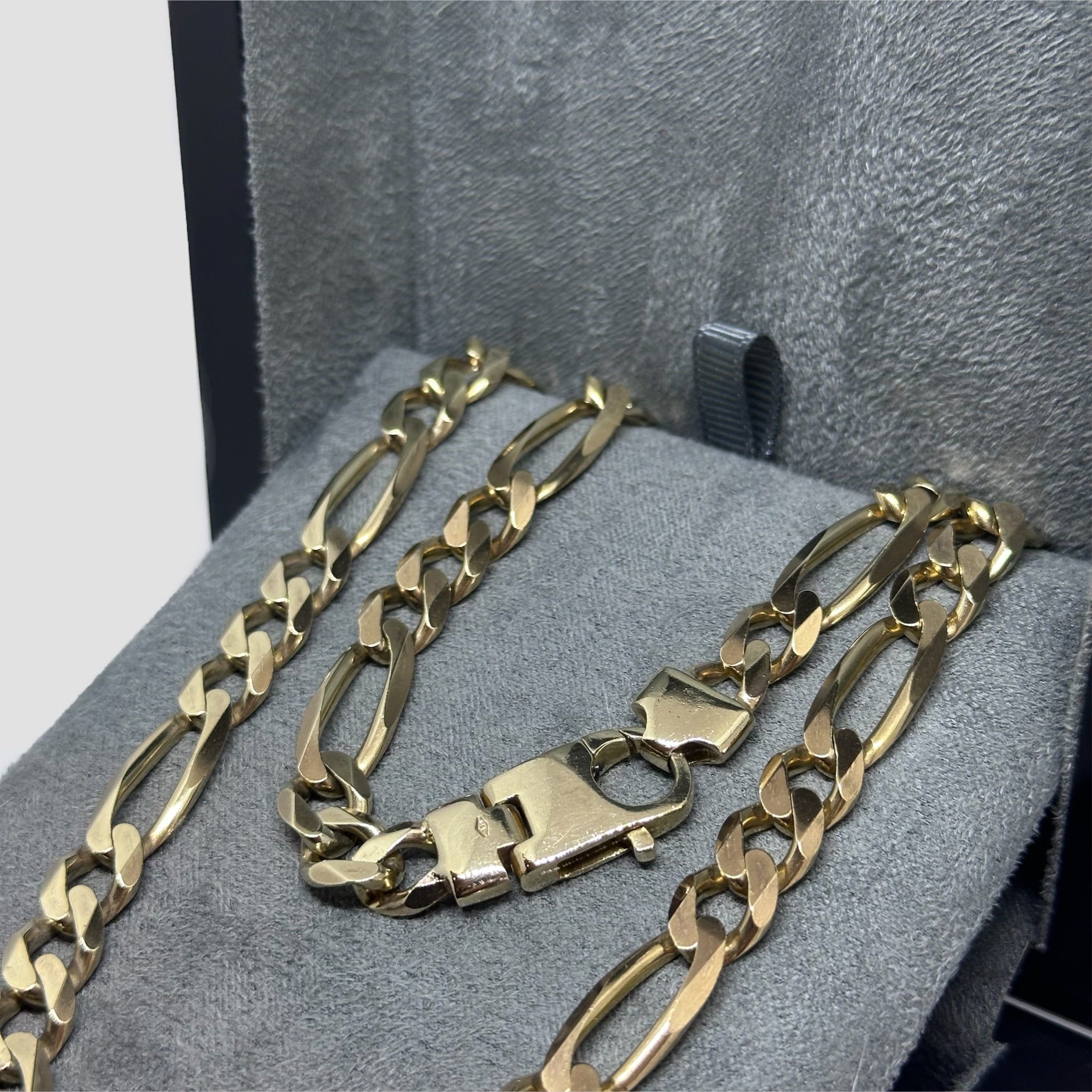 9ct Figaro Italian Curb Chain Necklace