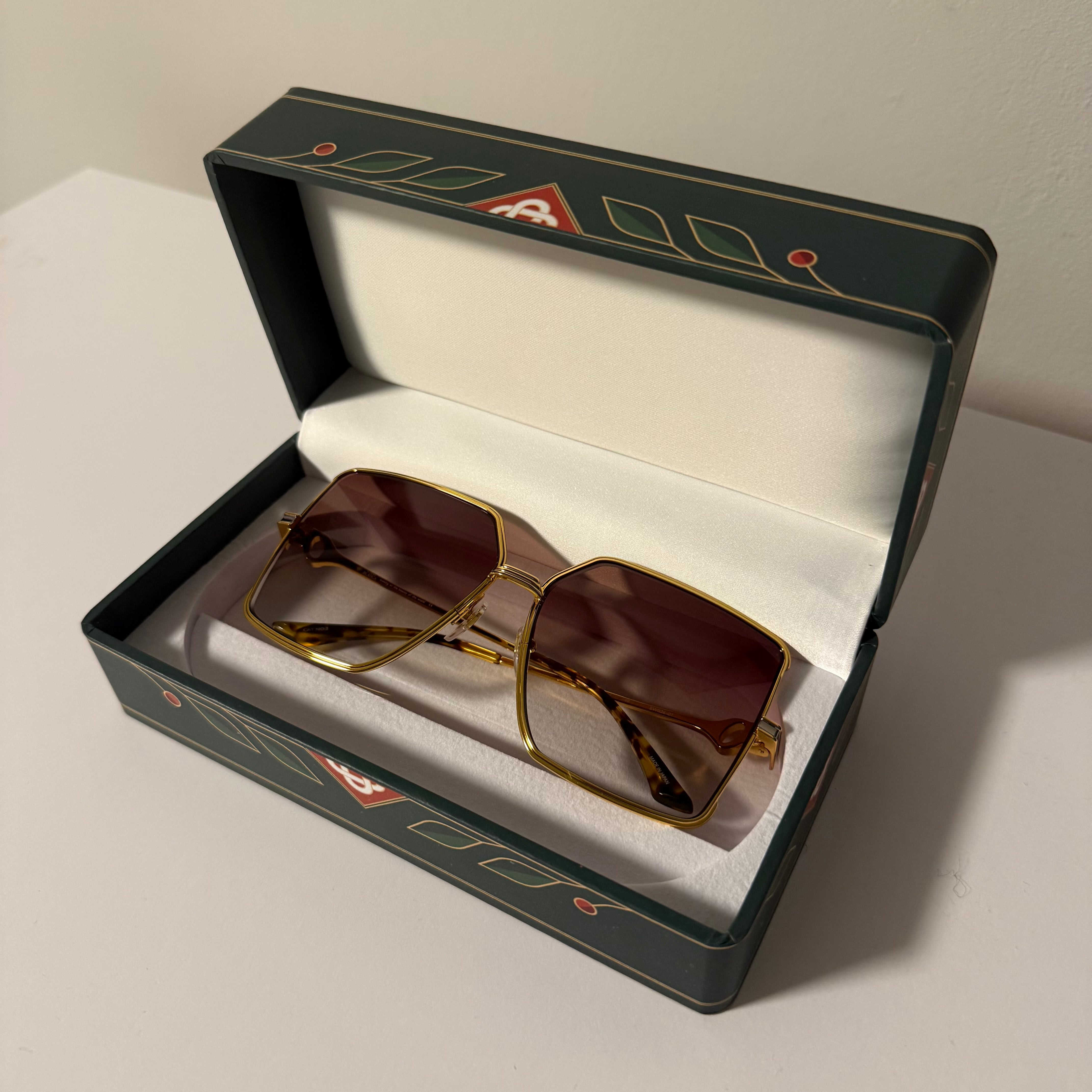 Women’s Casablanca Stainless Steel Square Brown Gradient Sunglasses
