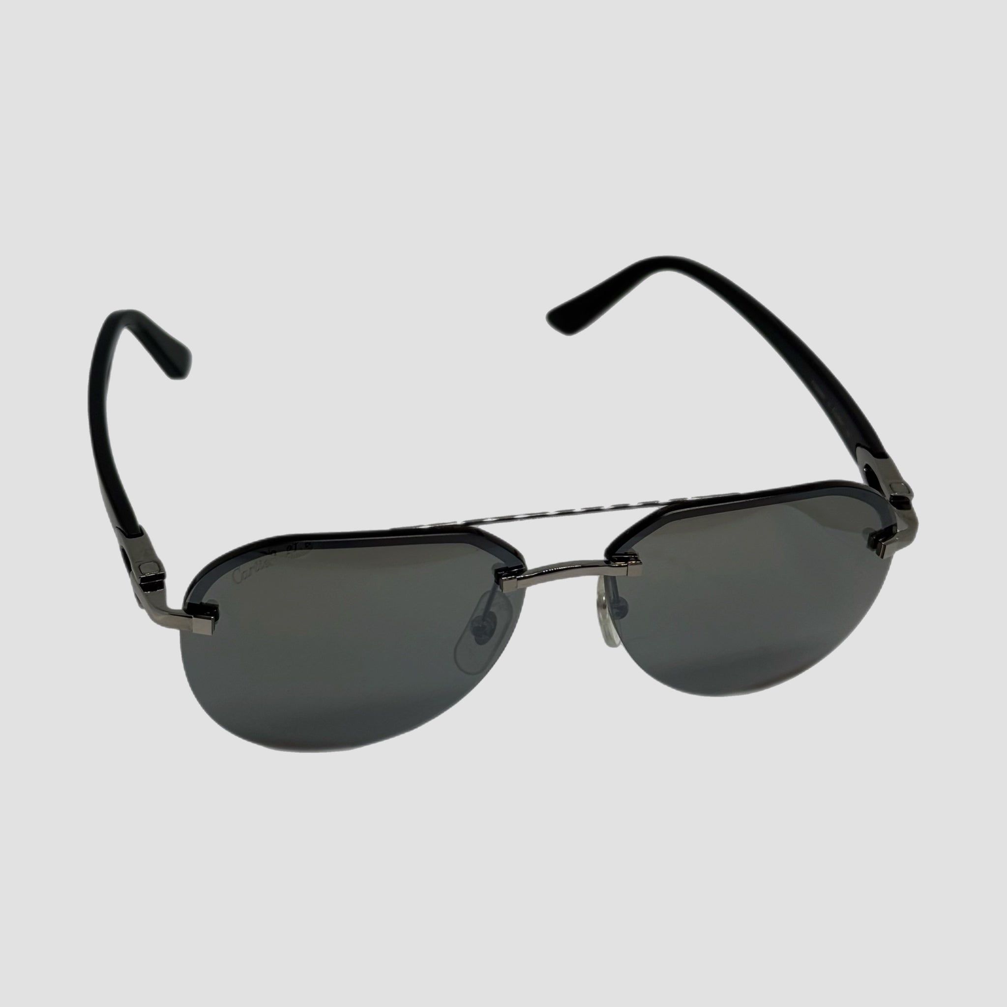 Mens Cartier Frameless Aviator Sunglasses