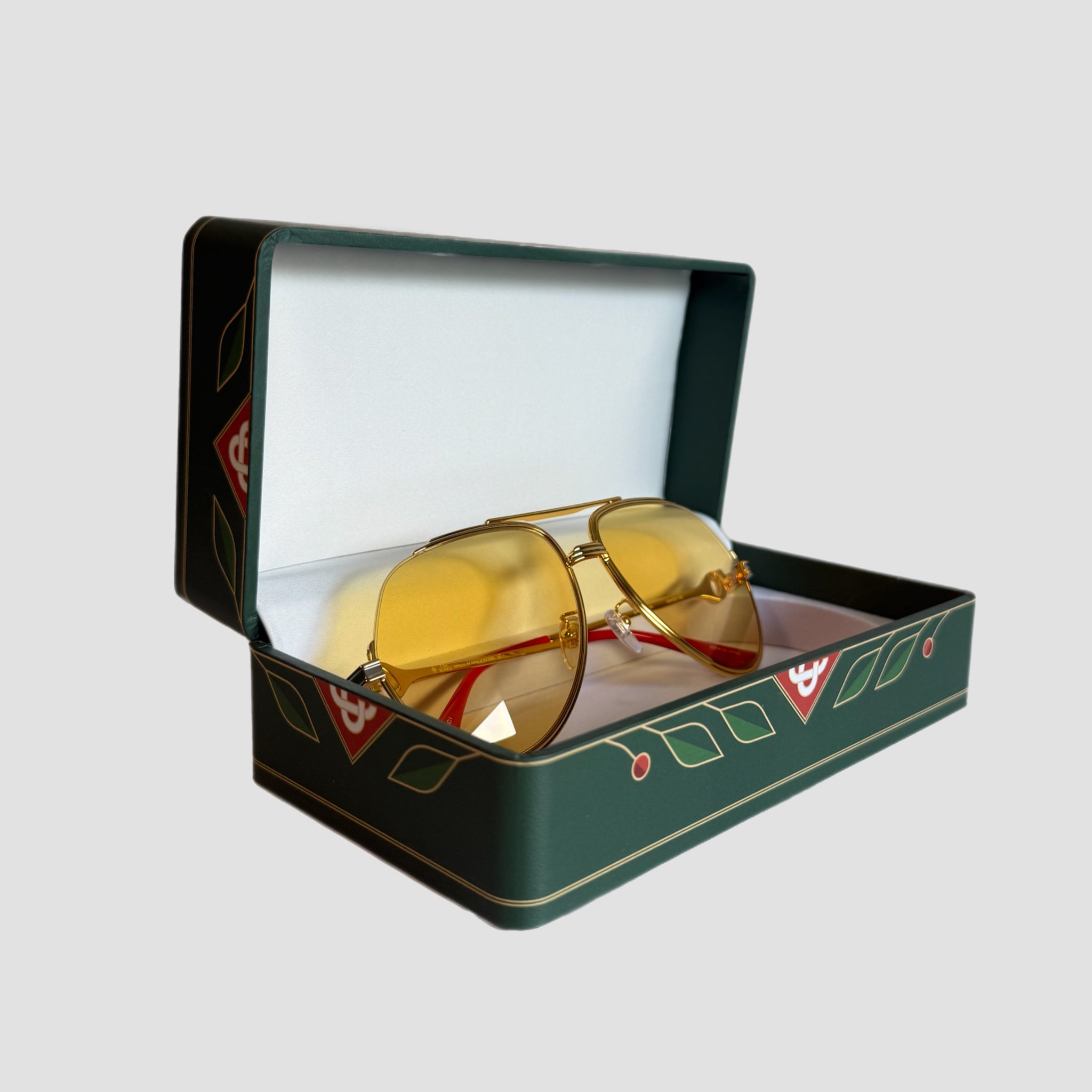 Casablanca Stainless Steel Aviator Sunglasses