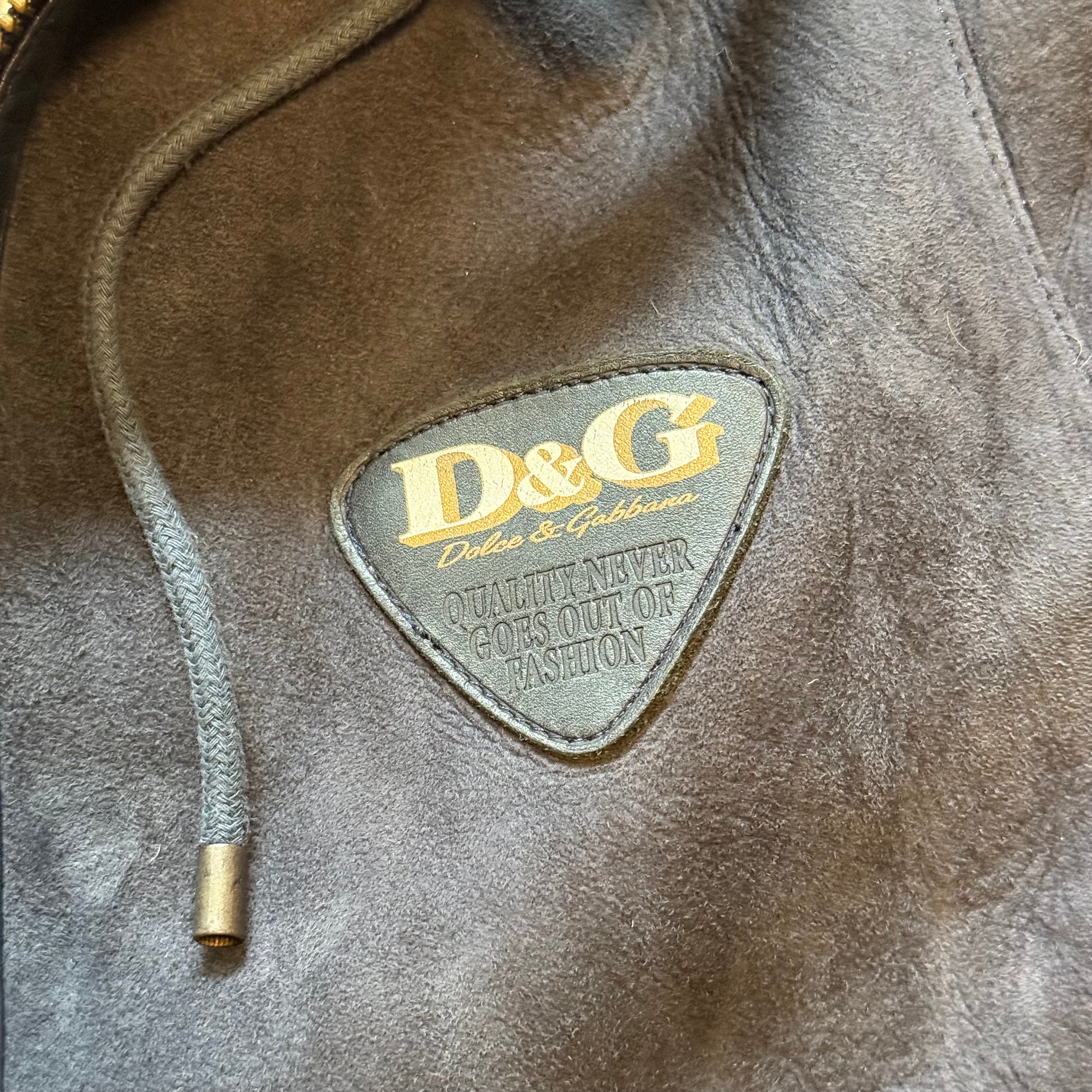 D&G Lambskin Suede Hooded Jacket