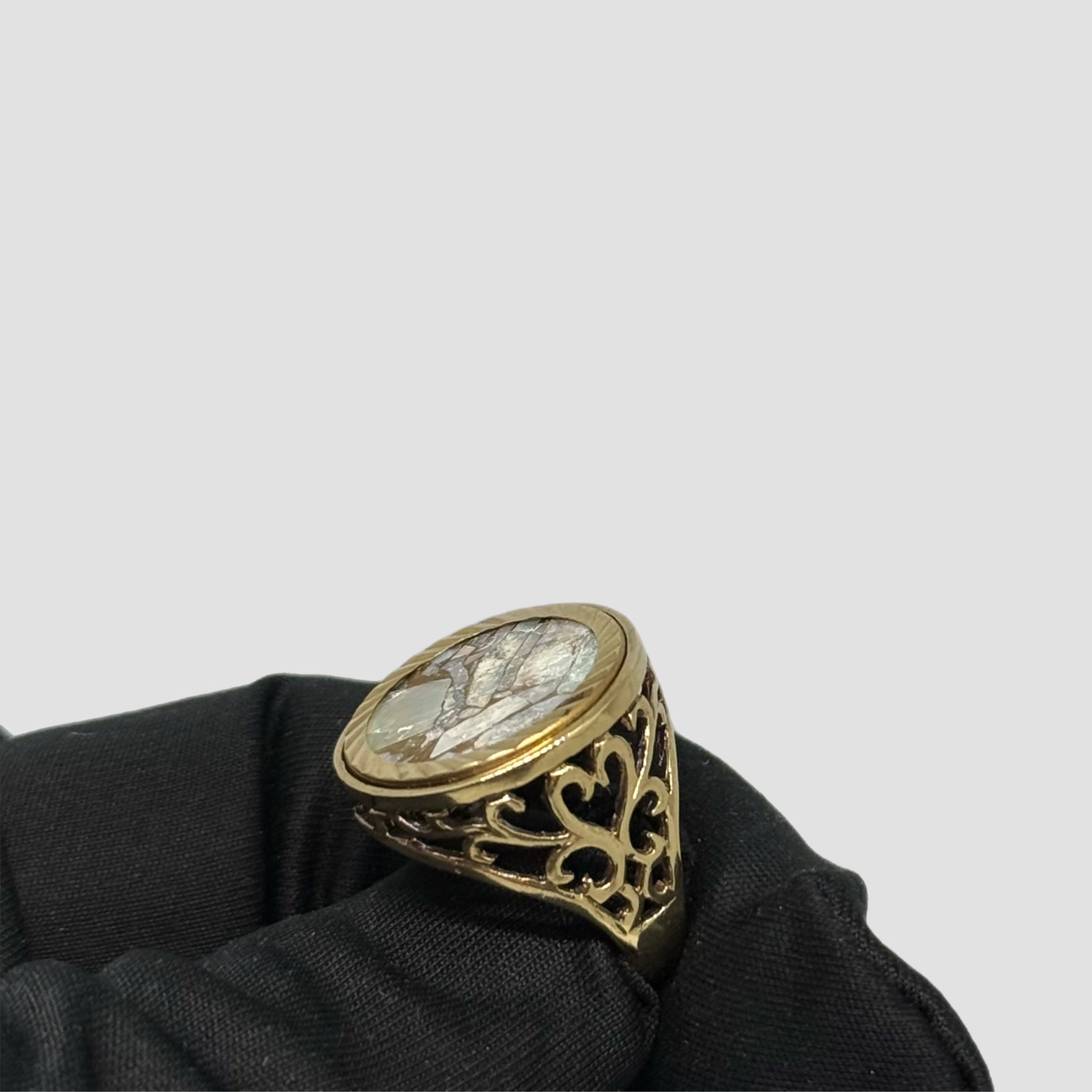 9ct Stone 1/10 Krugerrand Ring