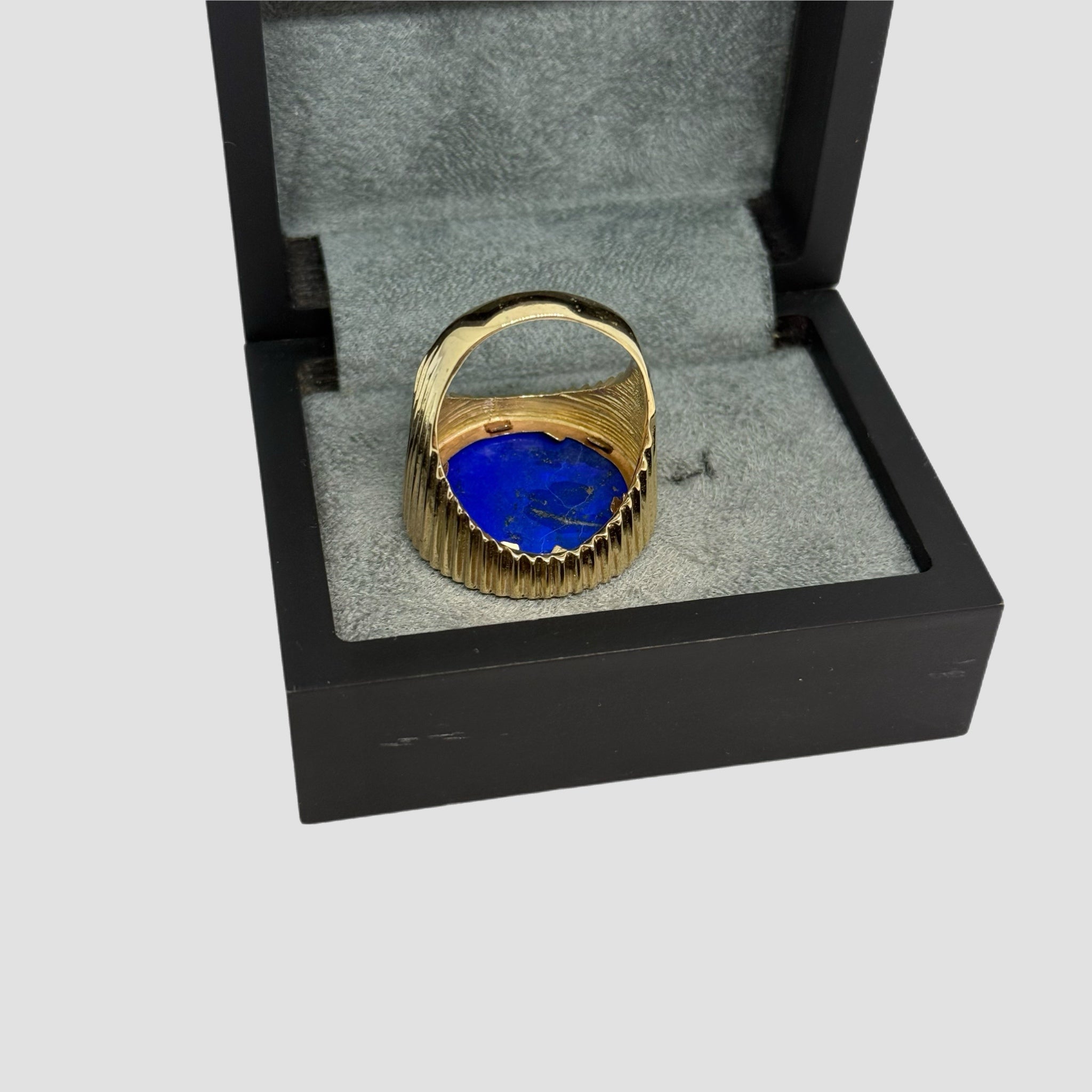 9ct Lapis Lazuli Full Sovereign Ring