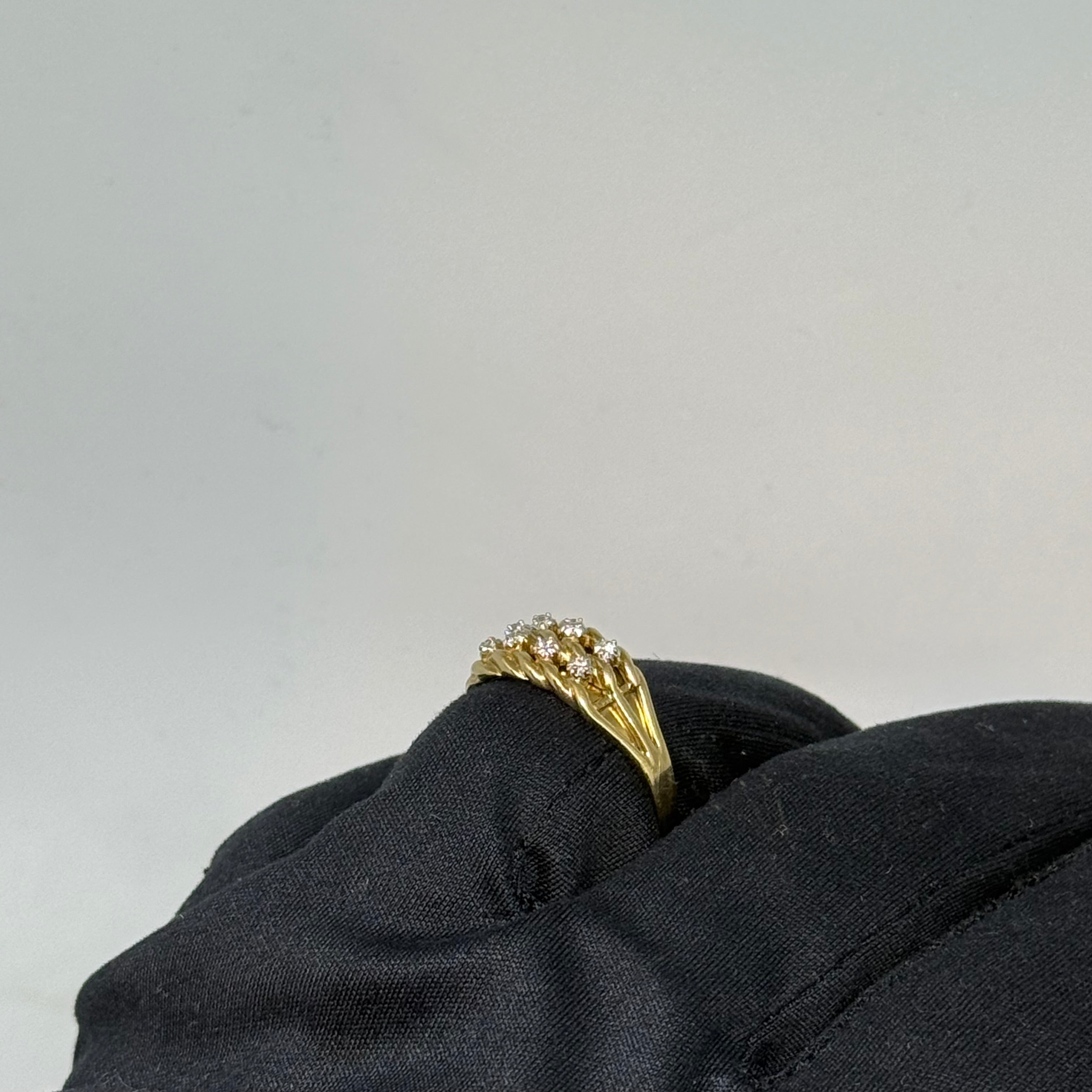 9ct Diamond Set Keeper Ring
