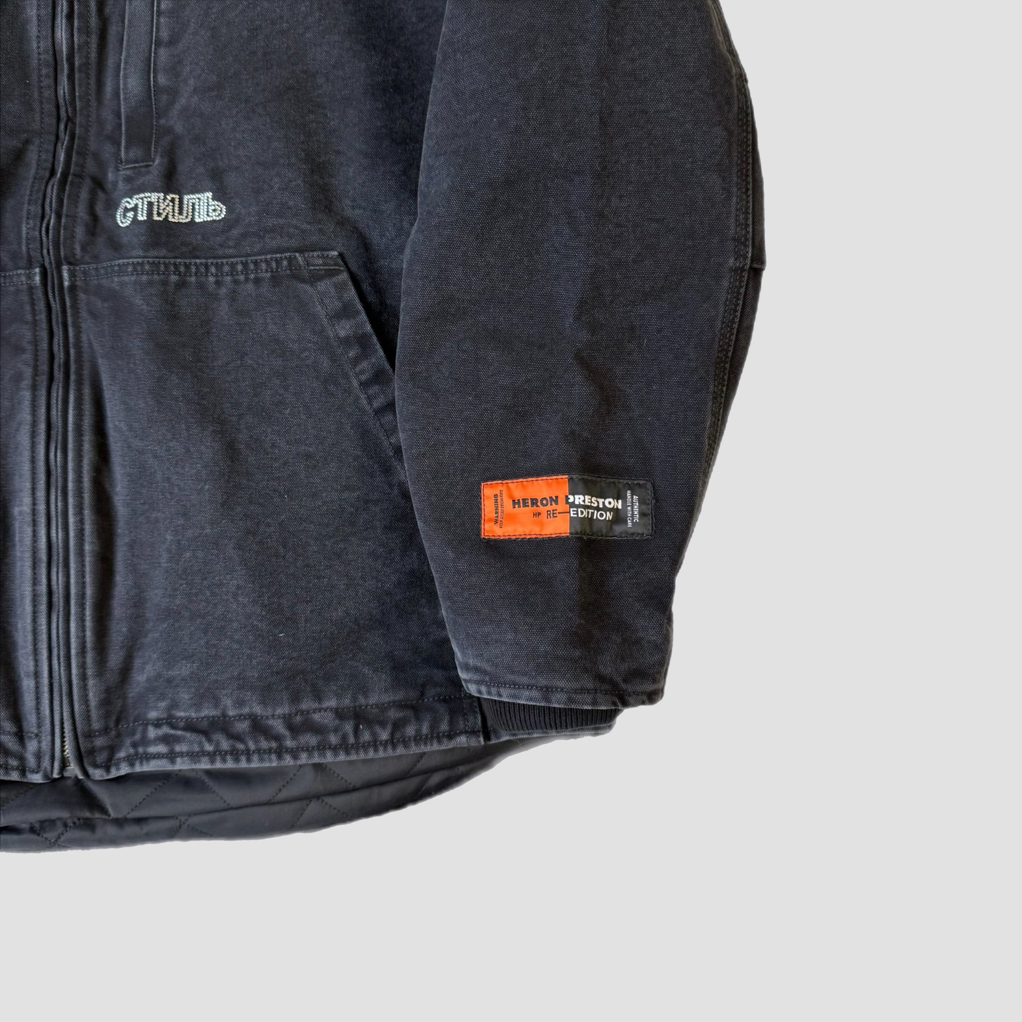 Heron Preston CTNMB Canvas Padded Trucker Jacket