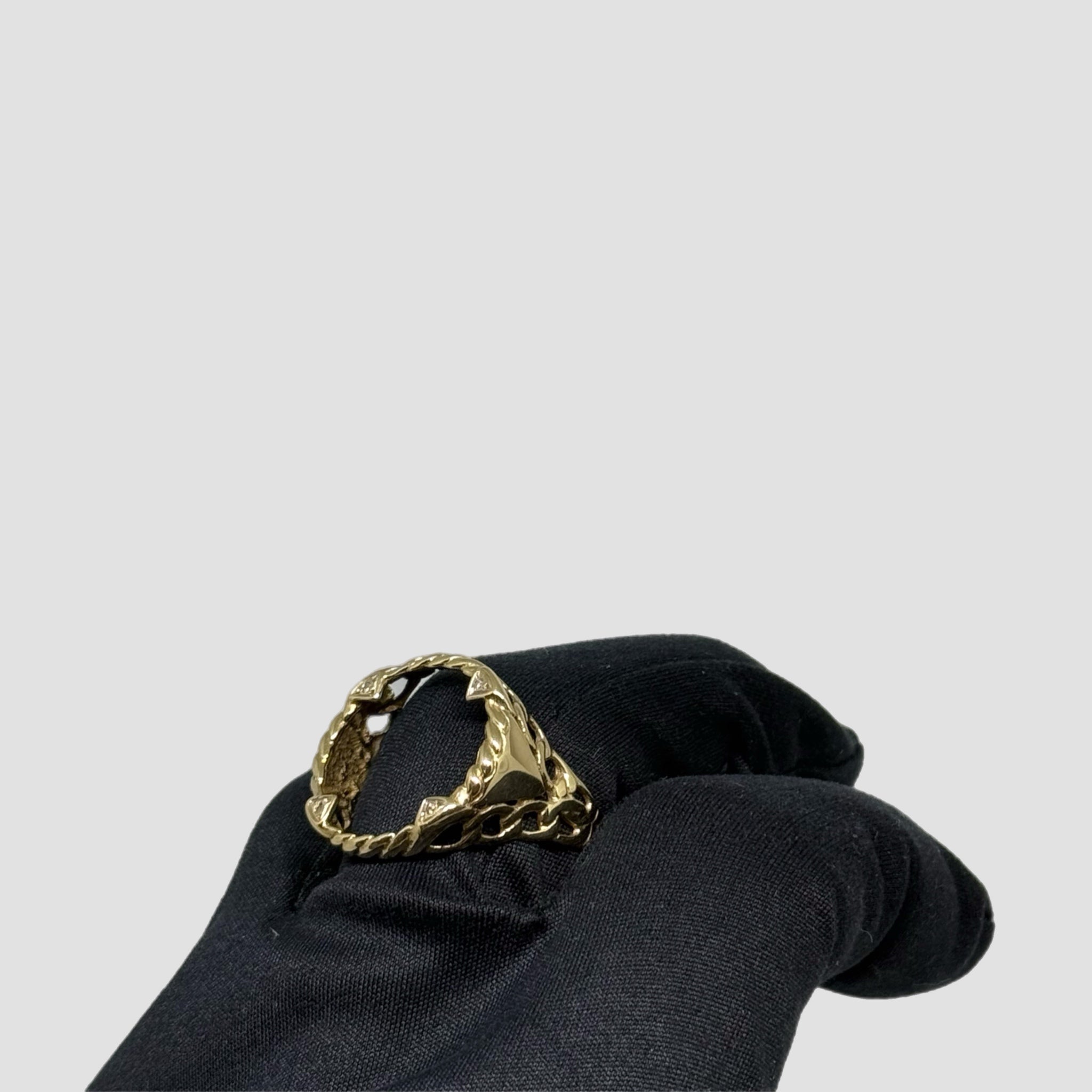 9ct Diamond Half Sovereign Mount