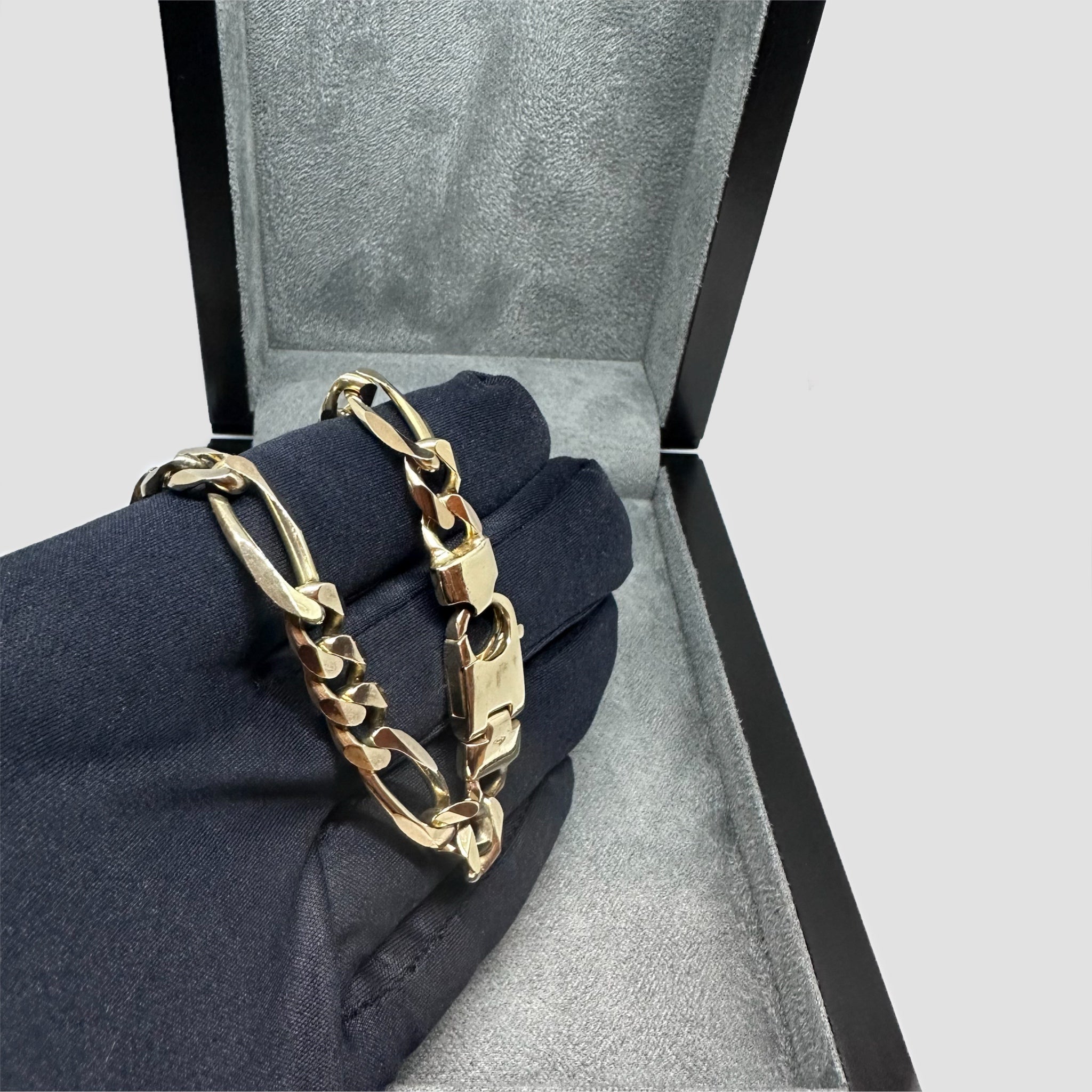 9ct Figaro Italian Curb Chain Necklace