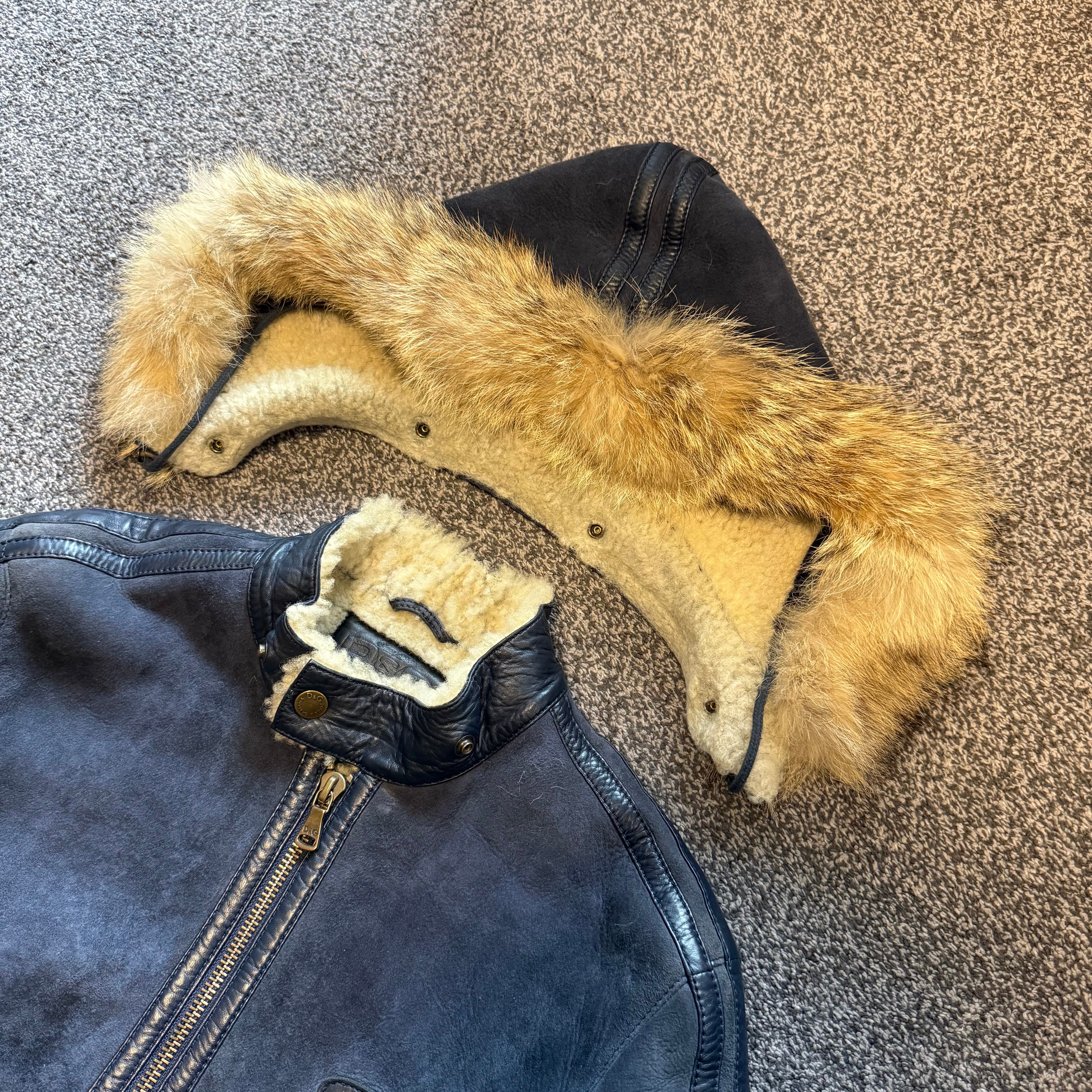D&G Lambskin Suede Hooded Jacket