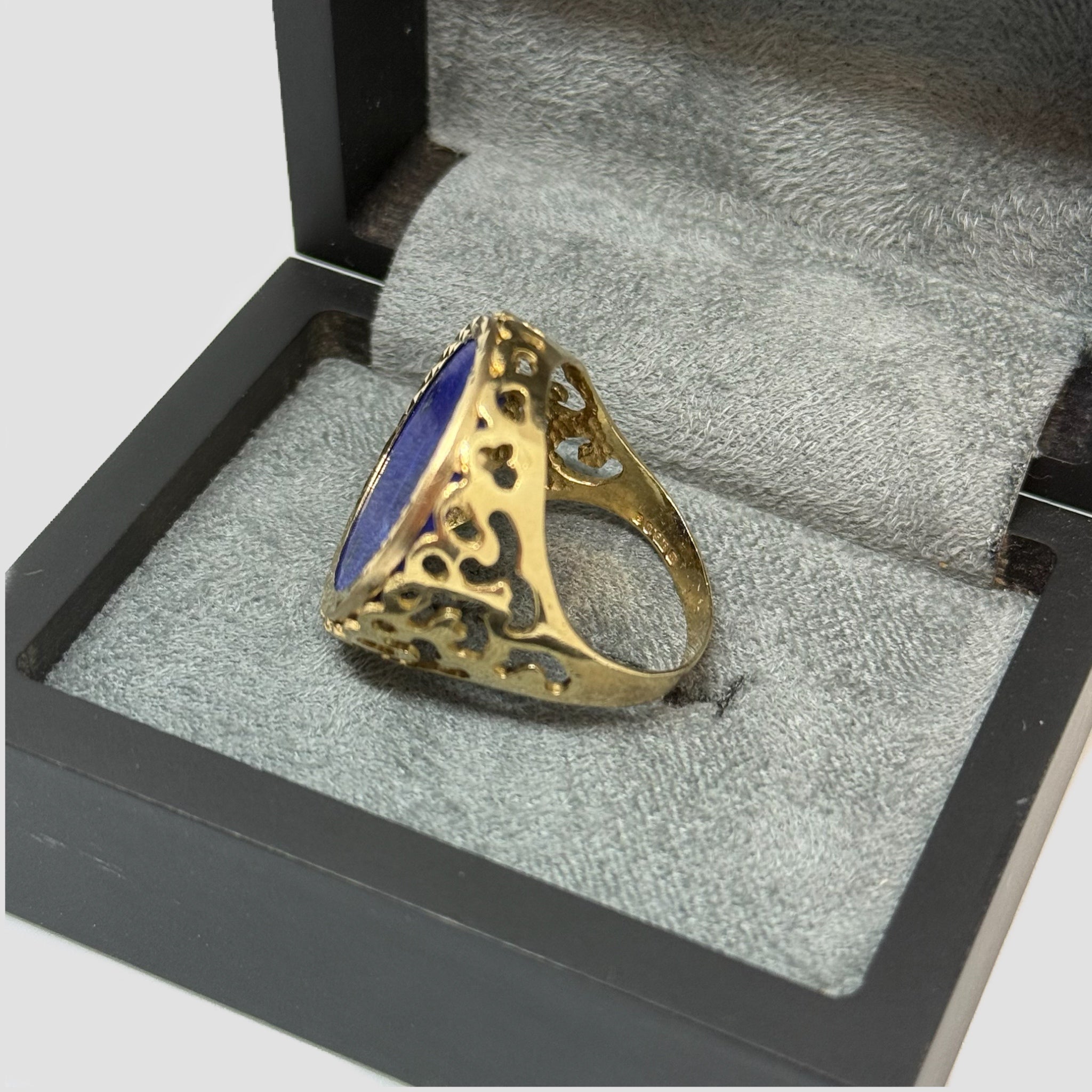 9ct Lapis Lazuli Full Sovereign Ring