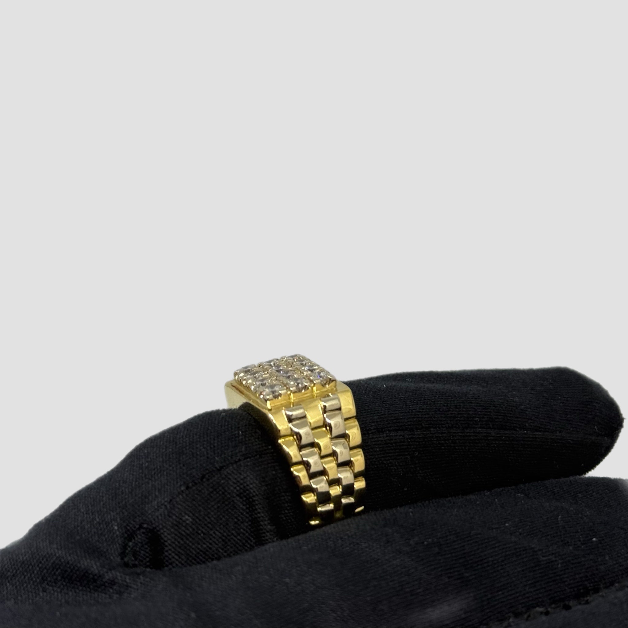18ct Diamond Rolex Style Signet Ring