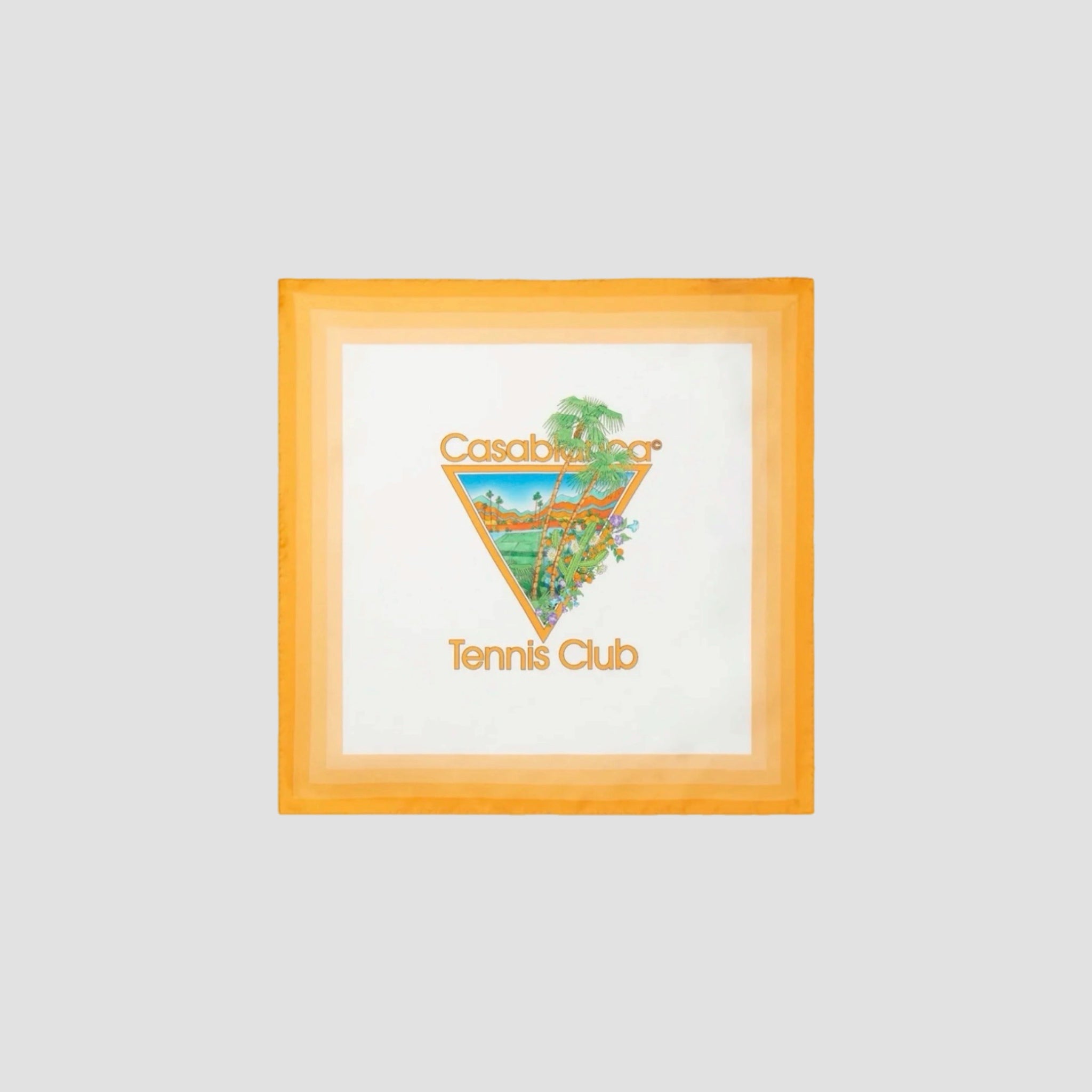 Casablanca Silk Twill Palm Springs Scarf Orange