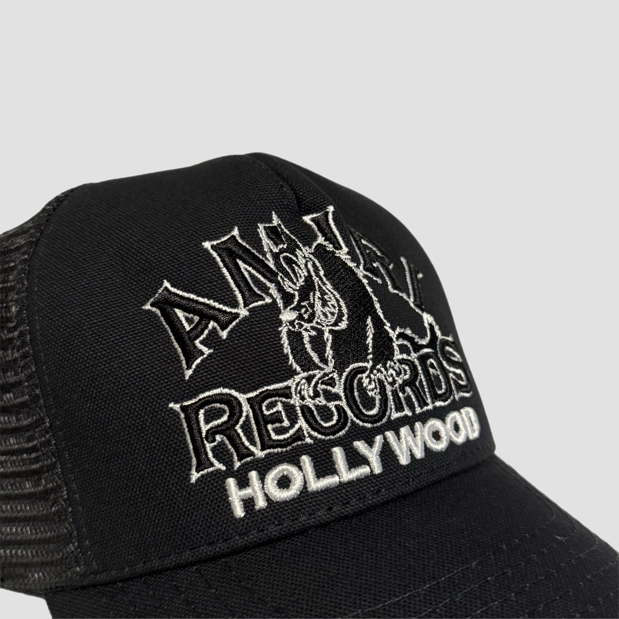 Amiri Records Wolf Logo Trucker Hat
