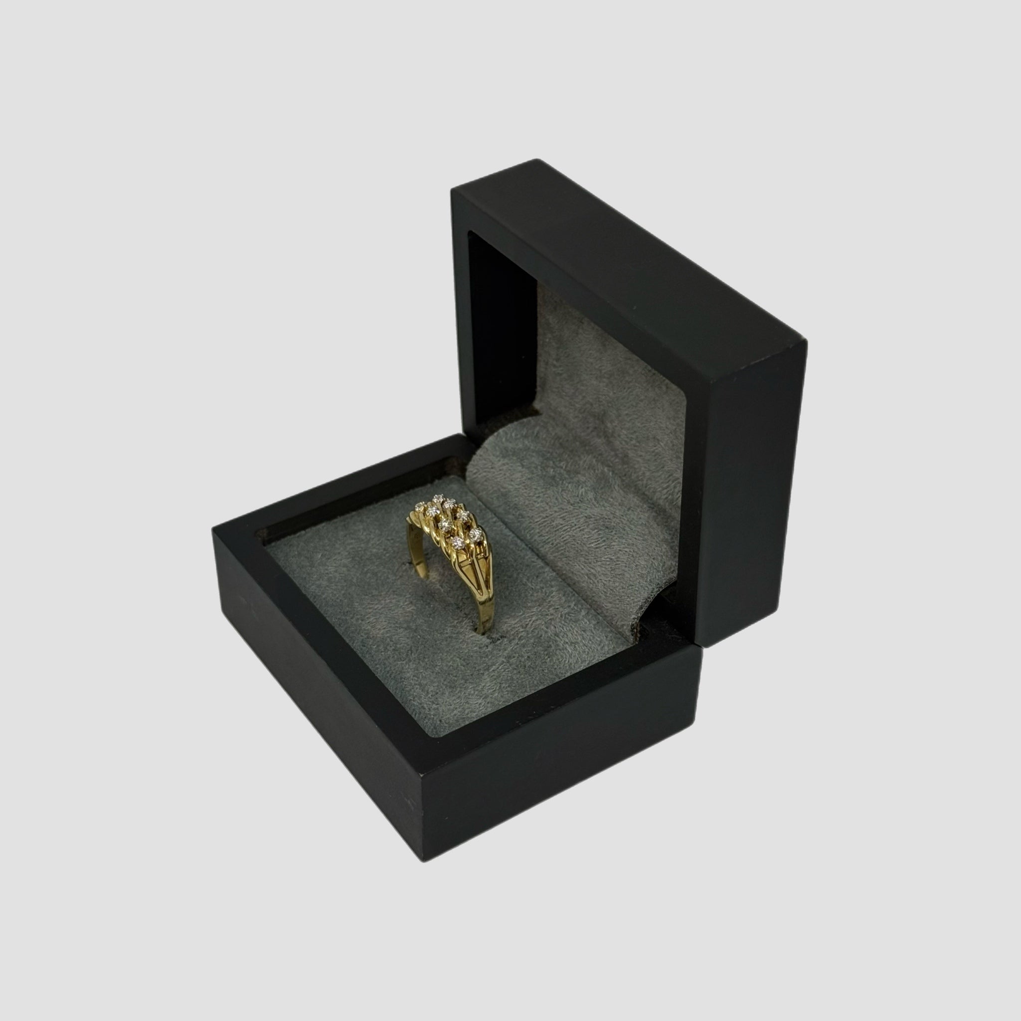9ct Diamond Set Keeper Ring