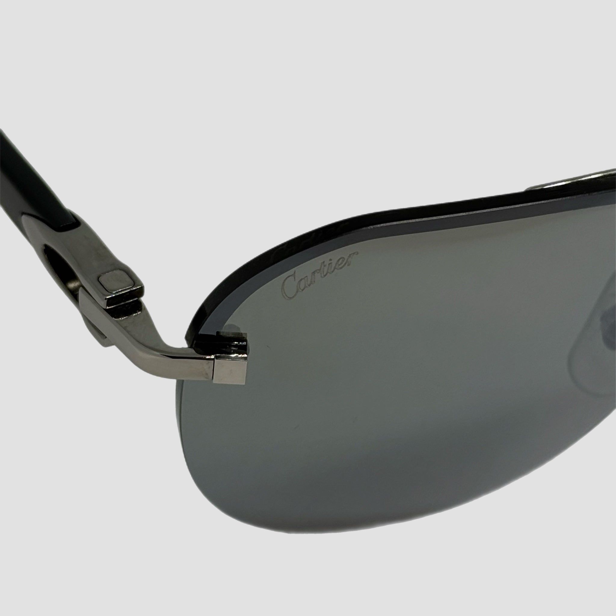 Mens Cartier Frameless Aviator Sunglasses