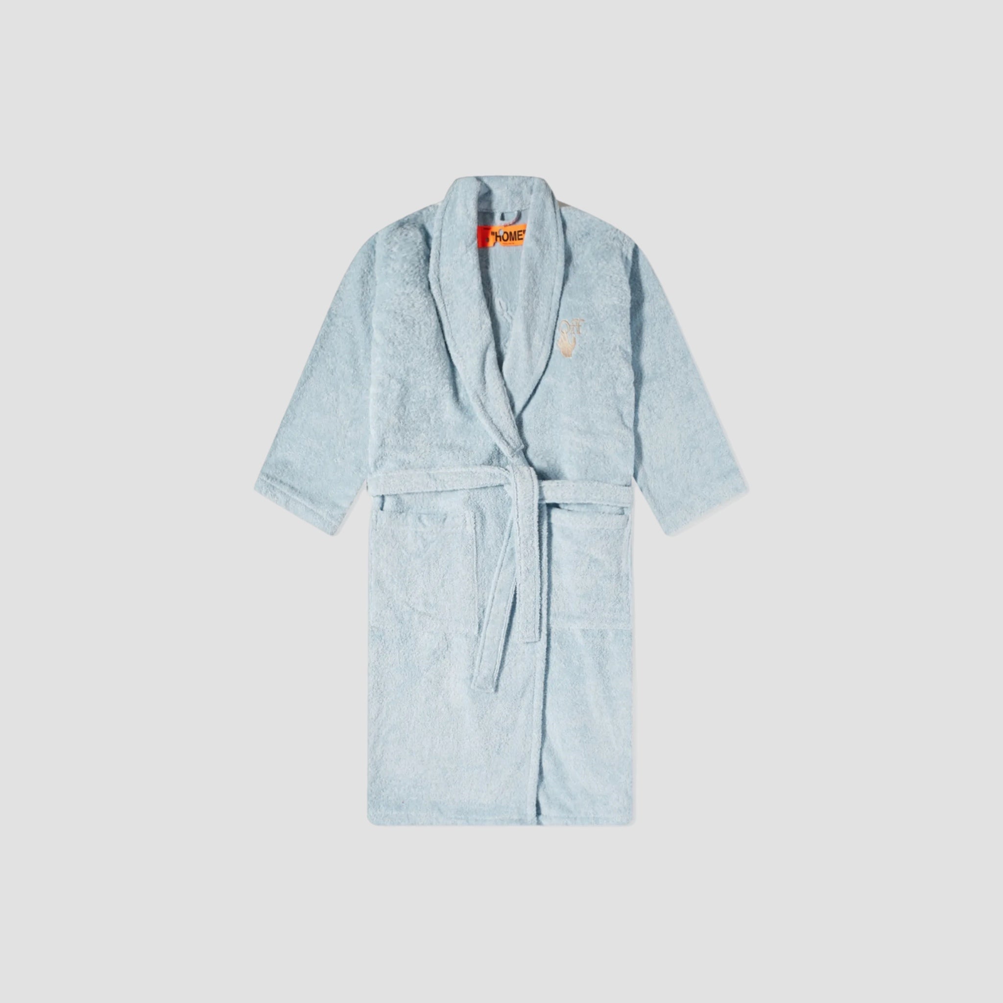 Off-White Arrow Leaves Logo Bathrobe Baby Blue