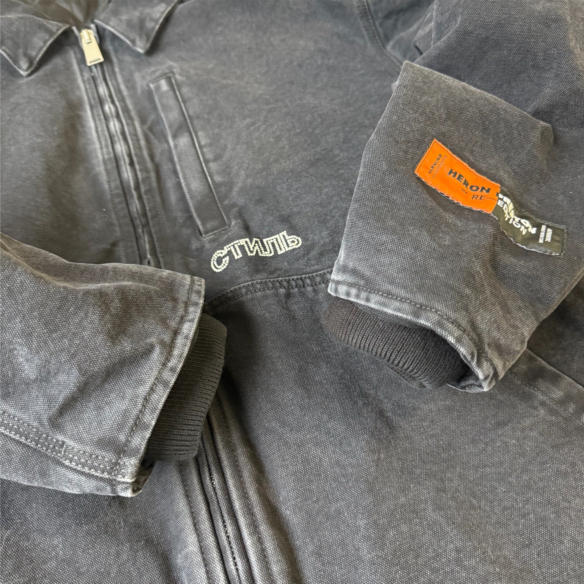 Heron Preston CTNMB Canvas Padded Trucker Jacket
