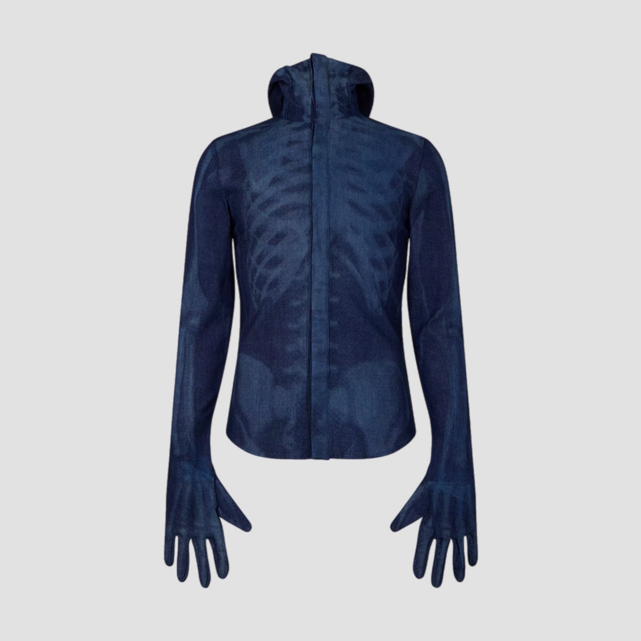 Off-White Body Scan X-Ray Denim Hoodie