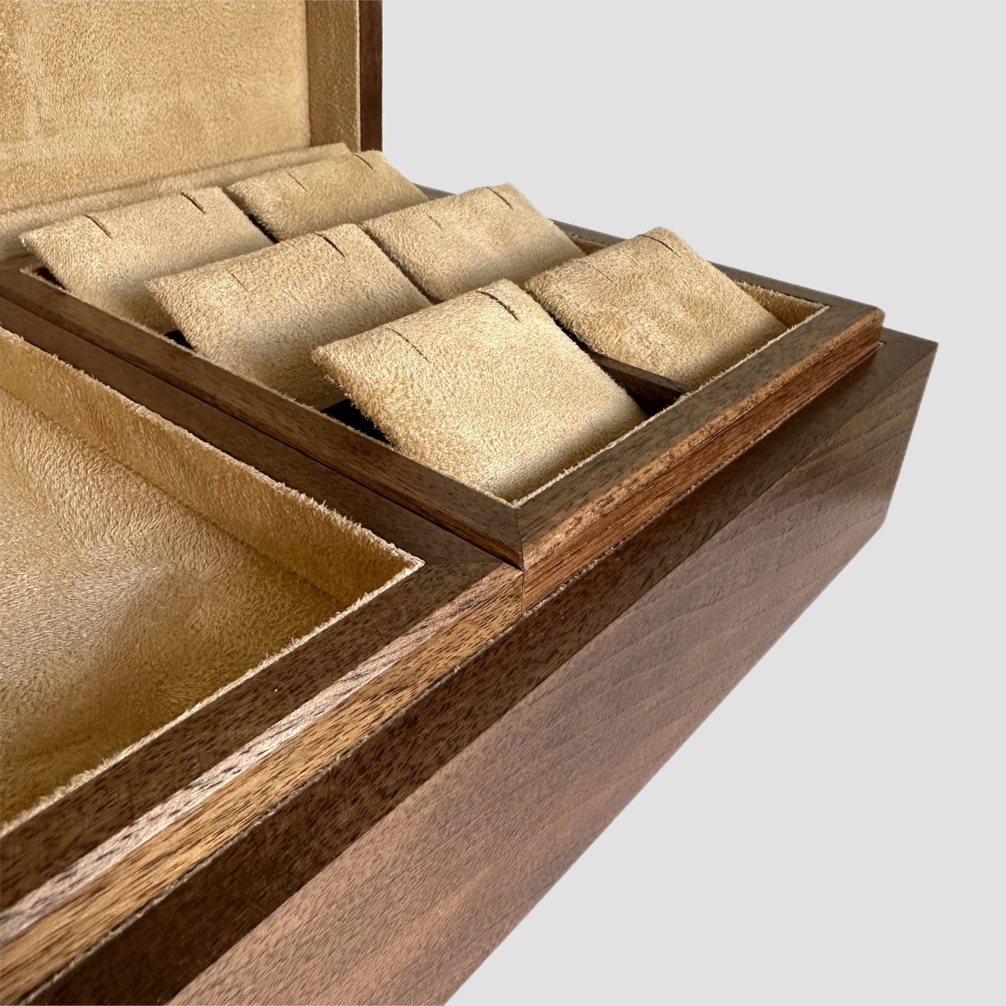 Handmade Walnut Jewellery Box Organiser