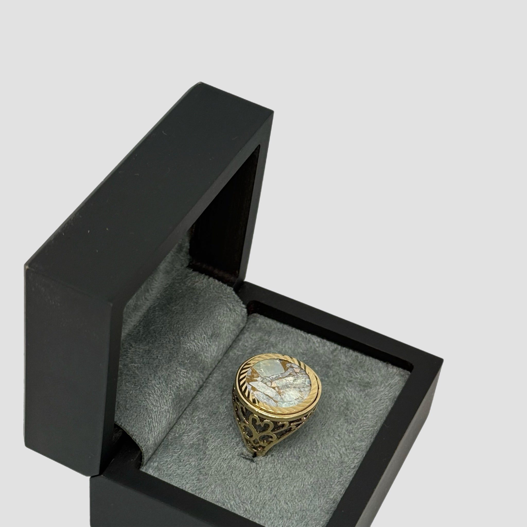 9ct Stone 1/10 Krugerrand Ring