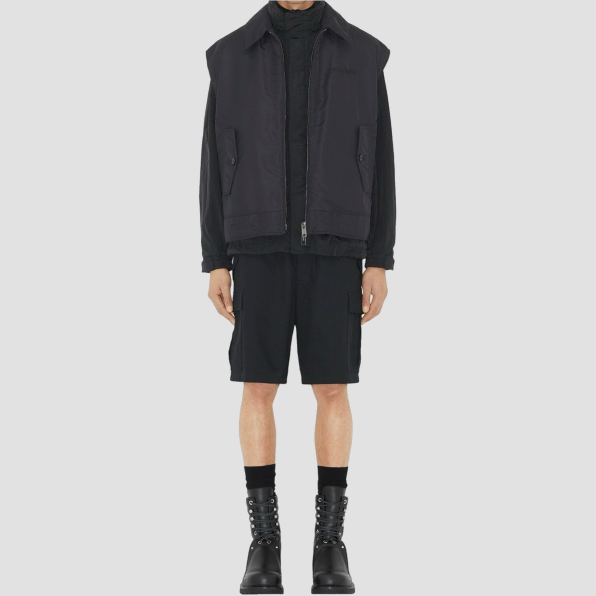 Burberry Logo Detail Cotton Cargo Shorts