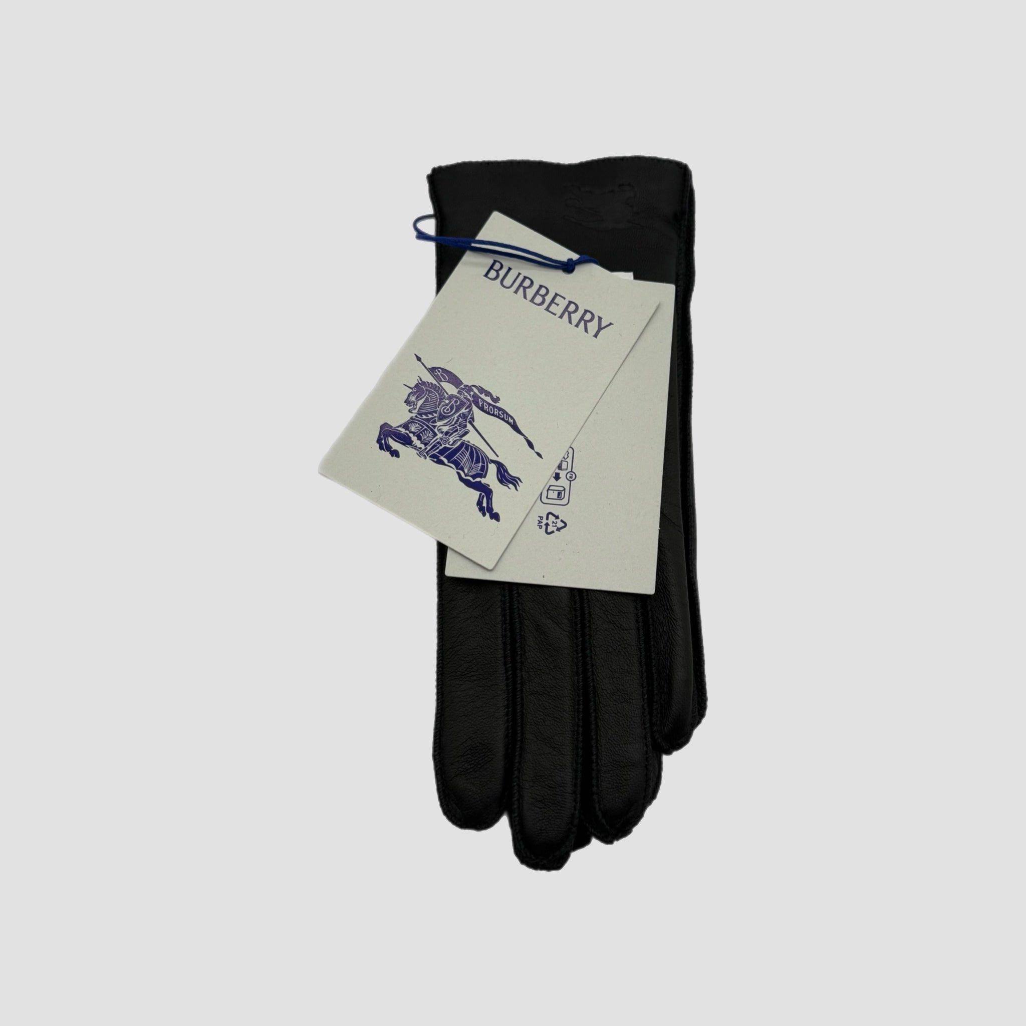 Burberry EKD Smooth Grain Leather Gloves