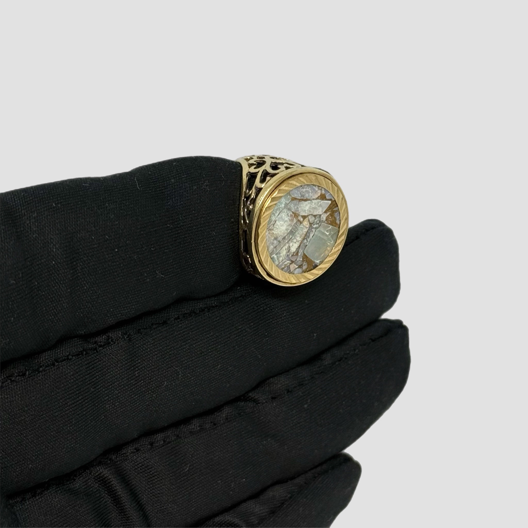 9ct Stone 1/10 Krugerrand Ring