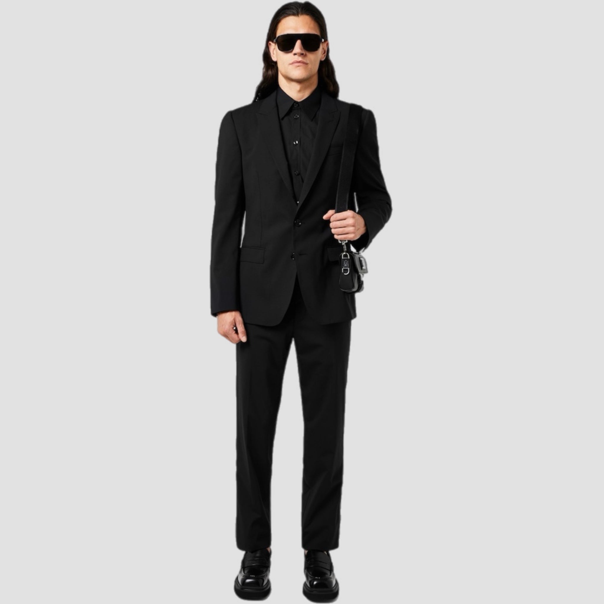 D&G Black Slim Fit Three Piece Suit
