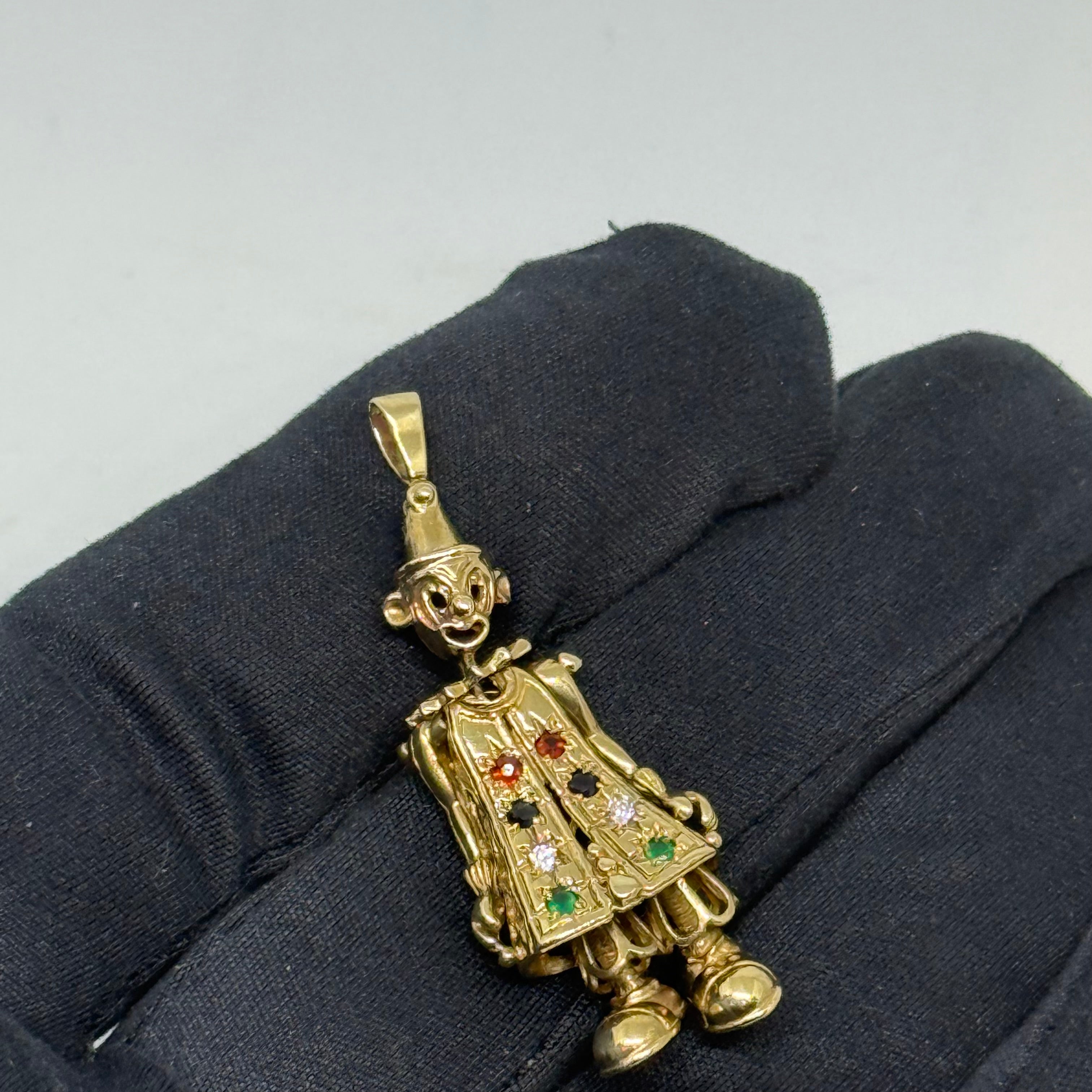 9ct Clown Pendant Charm