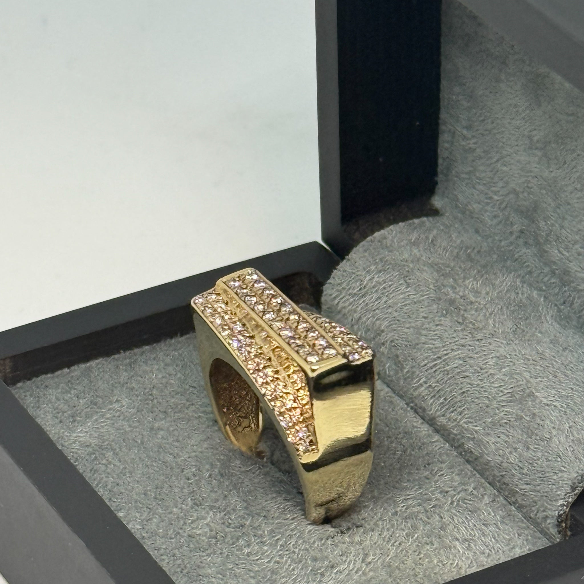 9ct Natural Diamond Pave Set Ring