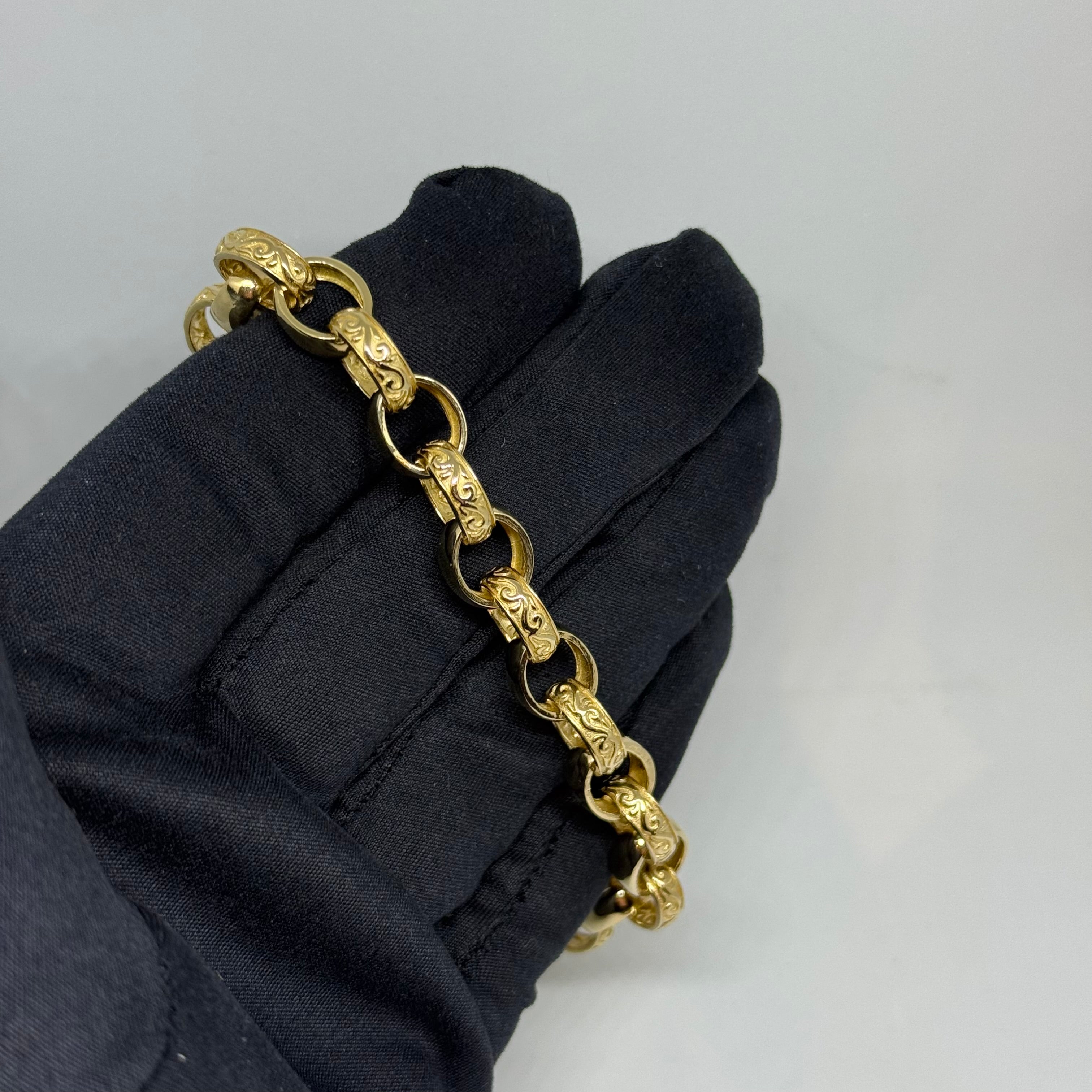 9ct Half Pattern Belcher Chain Bracelet
