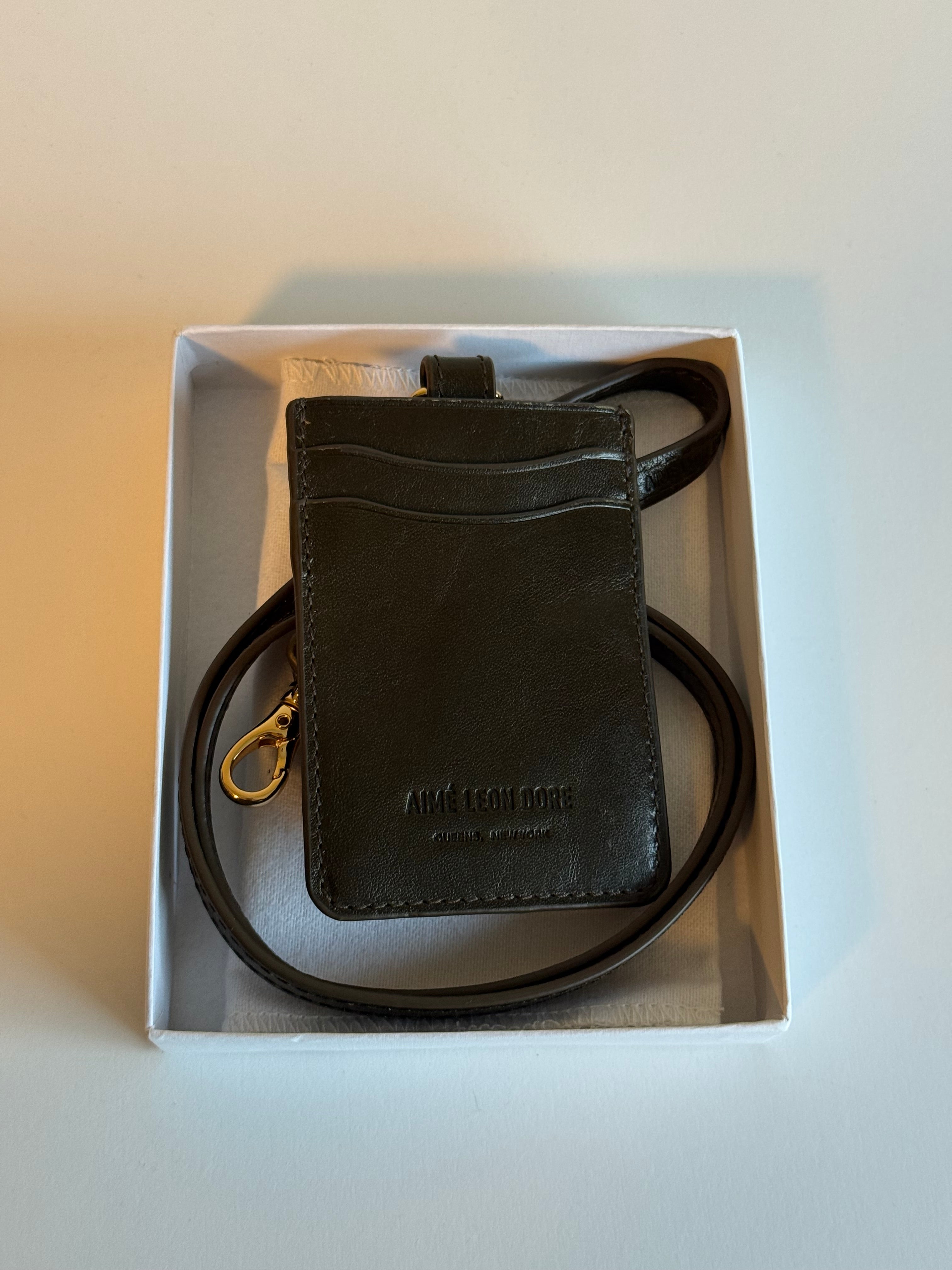 Aime Leon Dore Debossed Logo Leather Card Holder