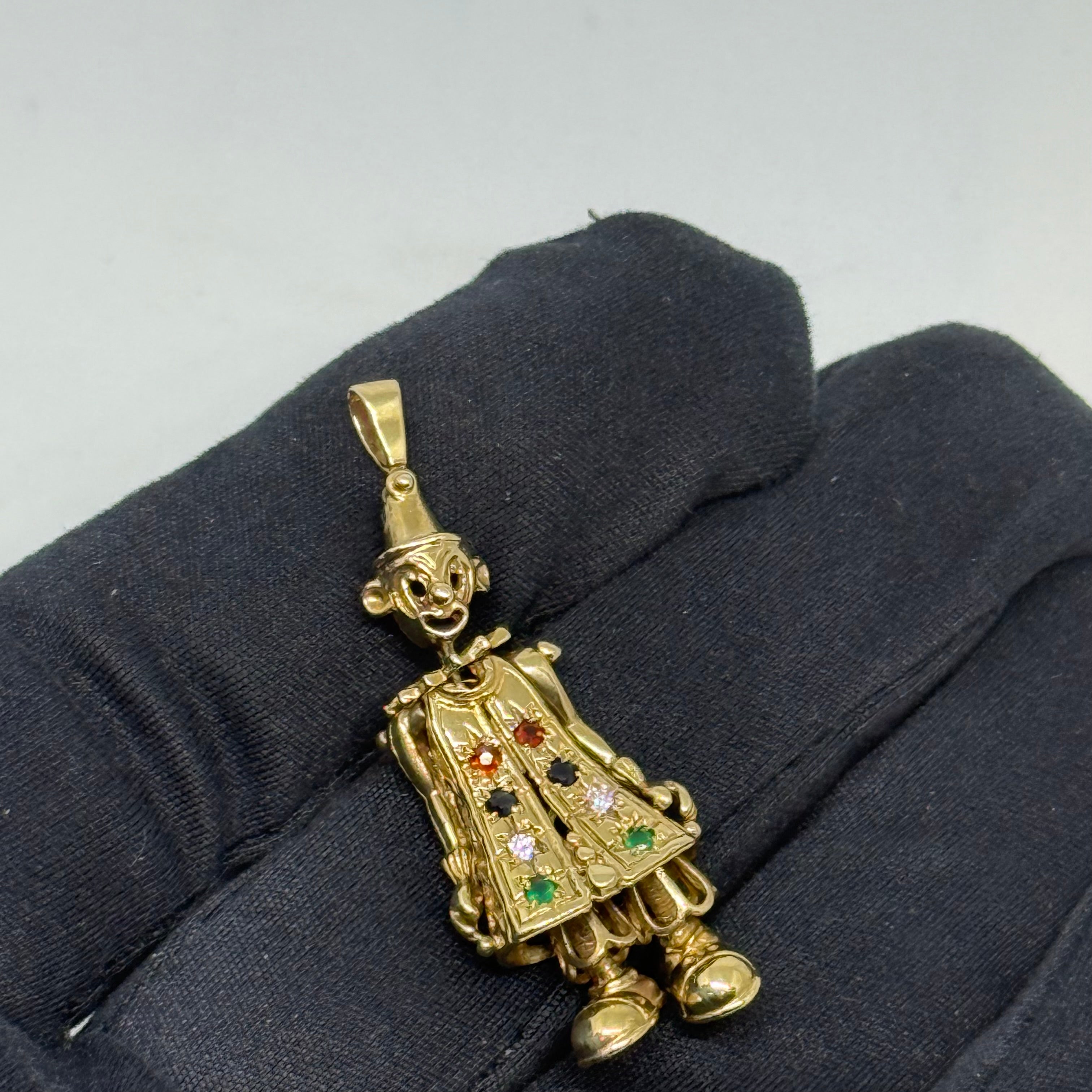 9ct Clown Pendant Charm