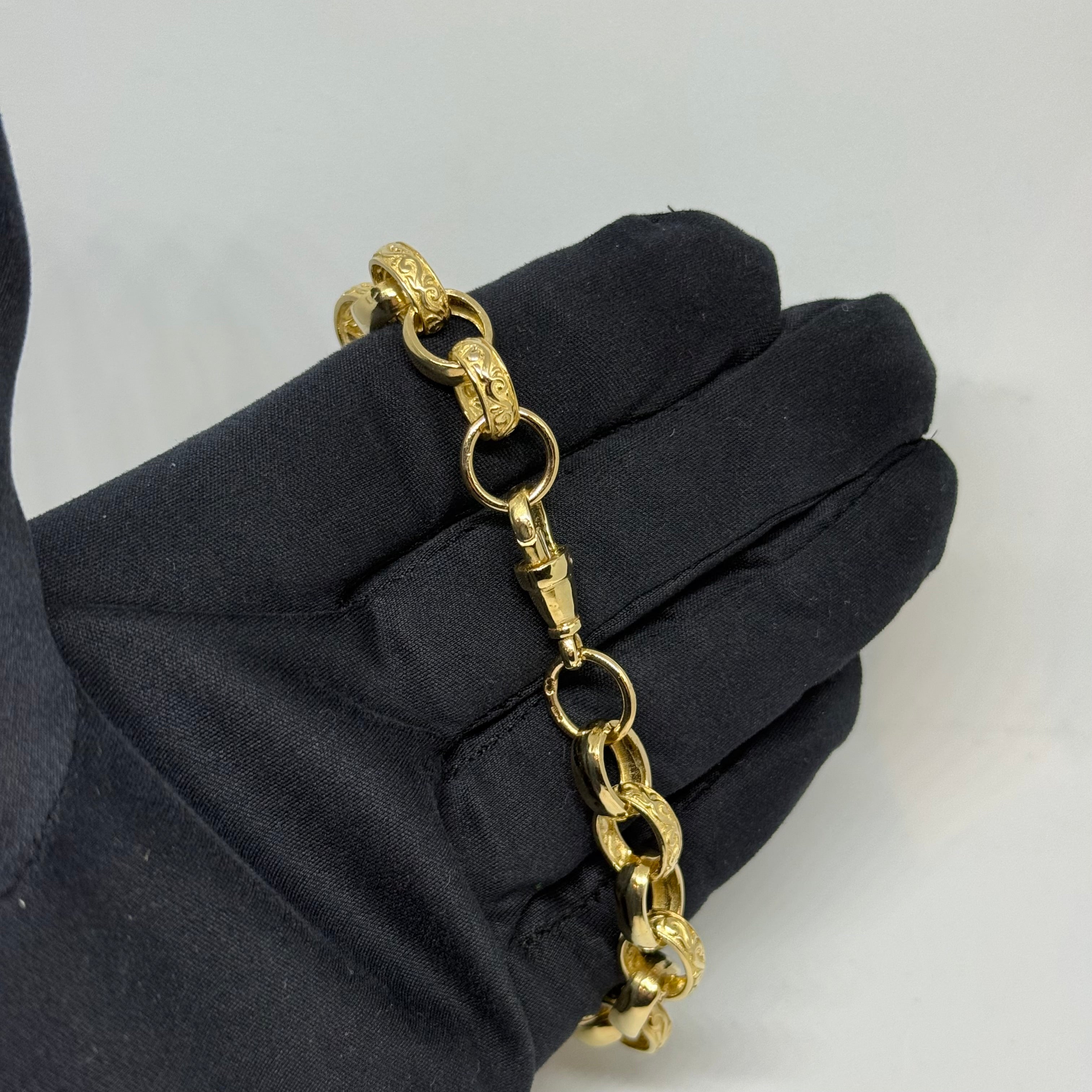 9ct Half Pattern Belcher Chain Bracelet