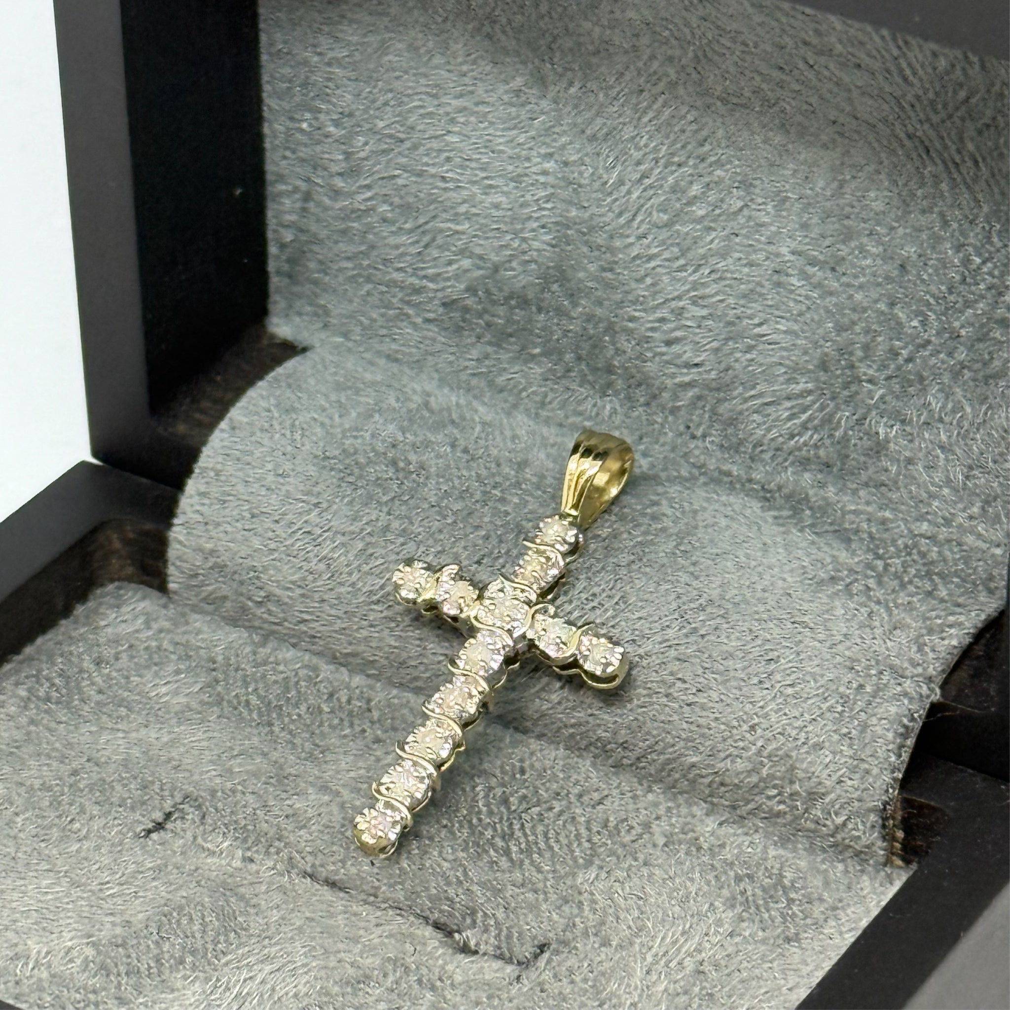 9ct Diamond Cross Pendant