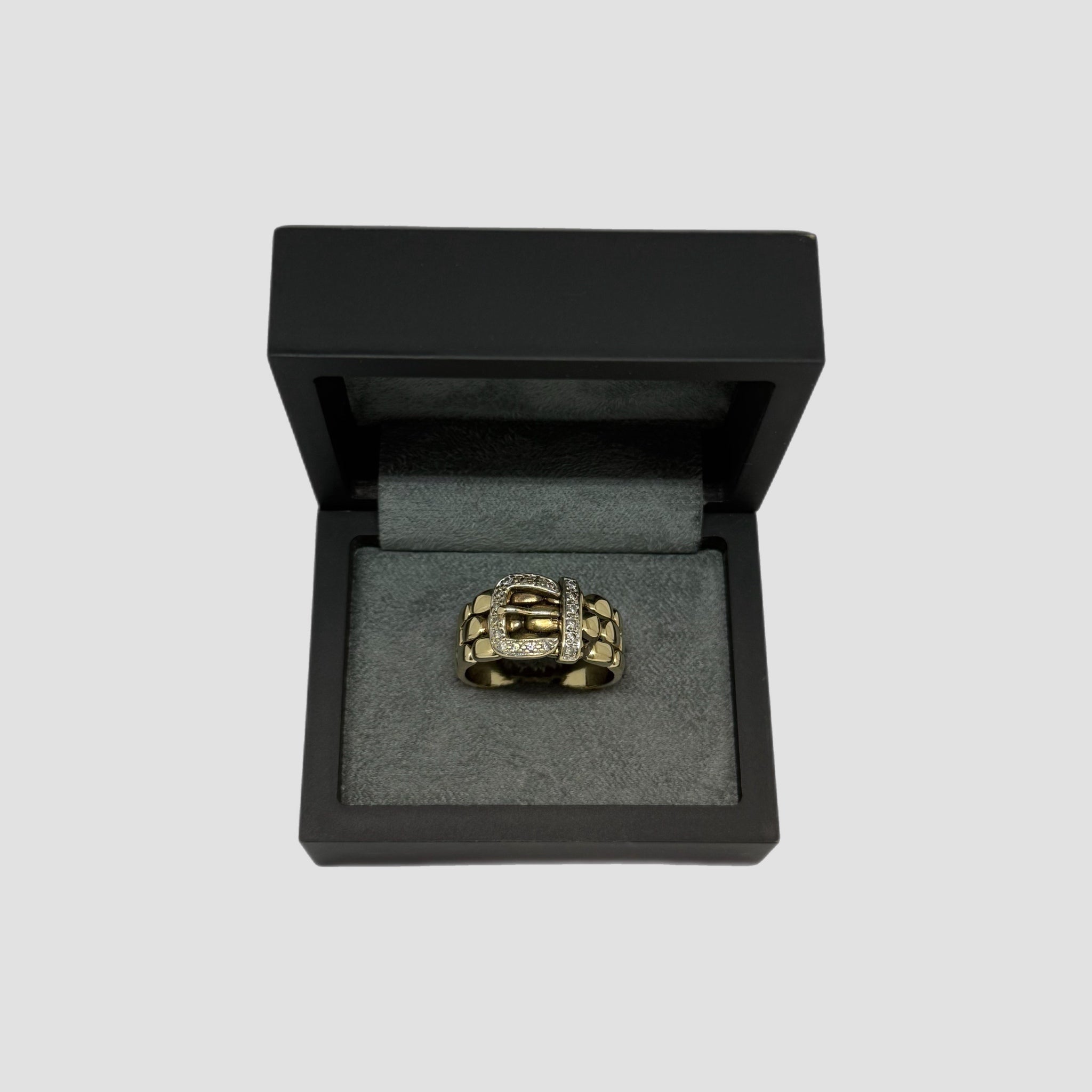 9ct Diamond Buckle Ring