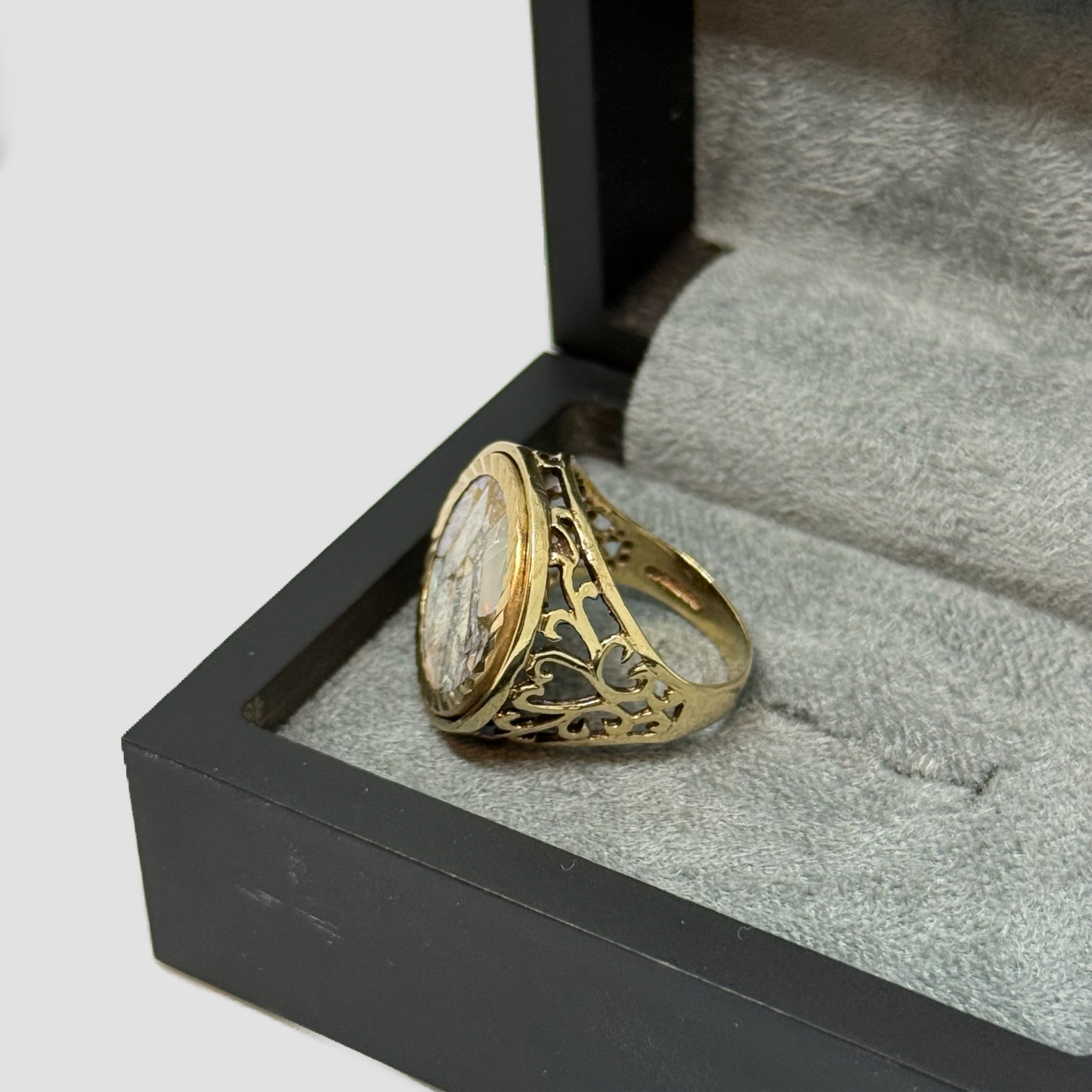 9ct Stone 1/10 Krugerrand Ring