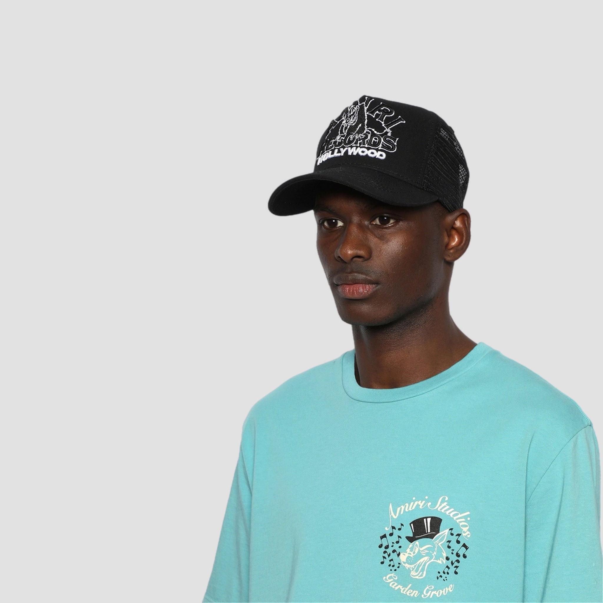 Amiri Records Wolf Logo Trucker Hat
