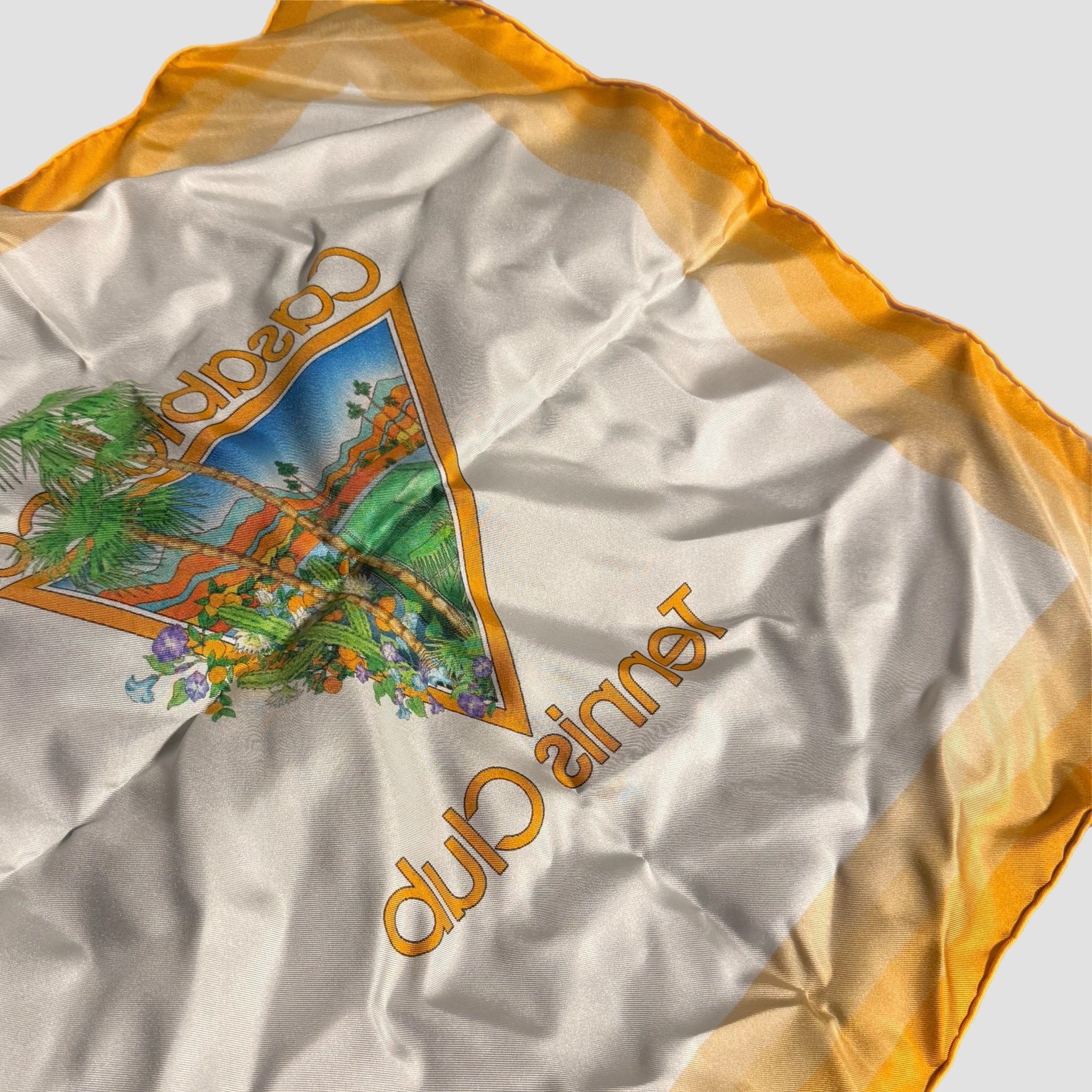 Casablanca Silk Twill Palm Springs Scarf Orange