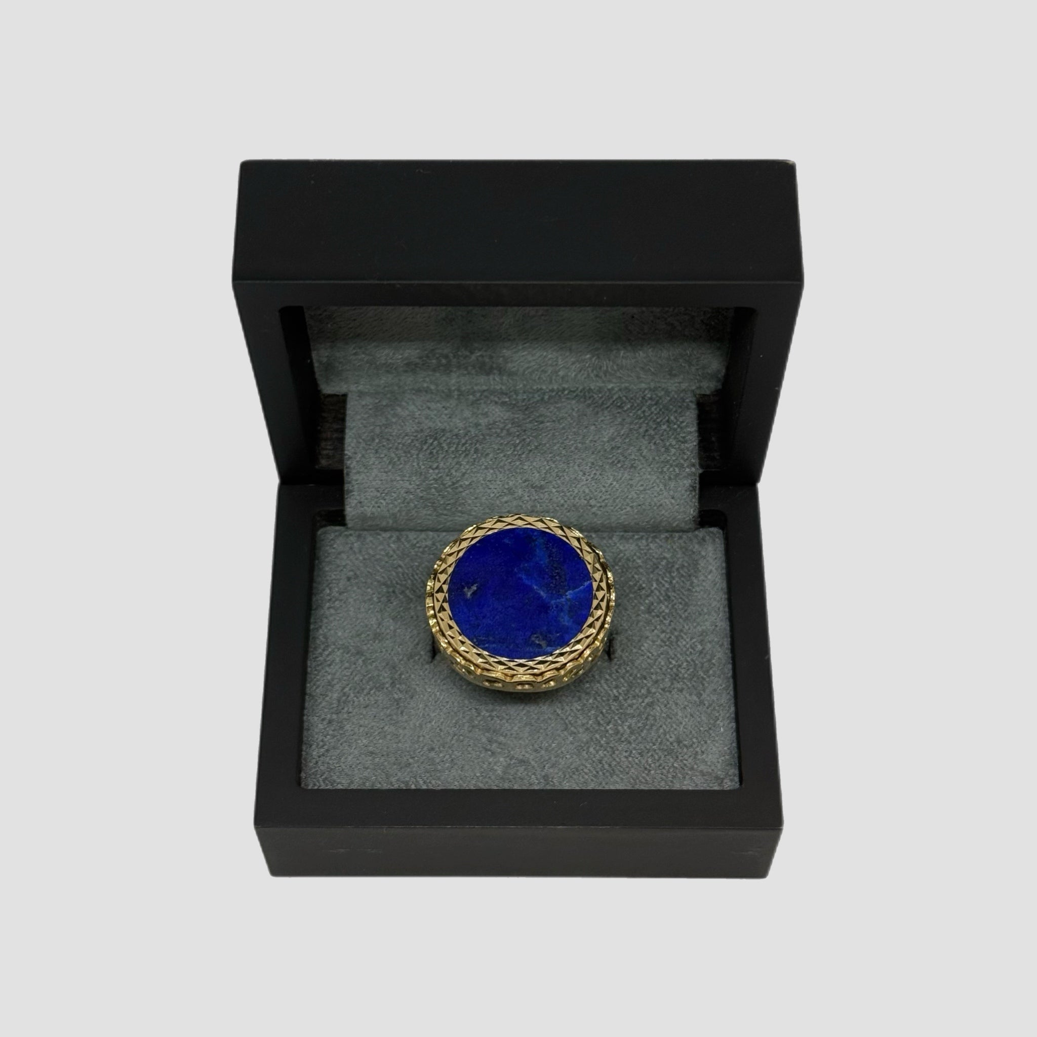9ct Lapis Lazuli Full Sovereign Ring