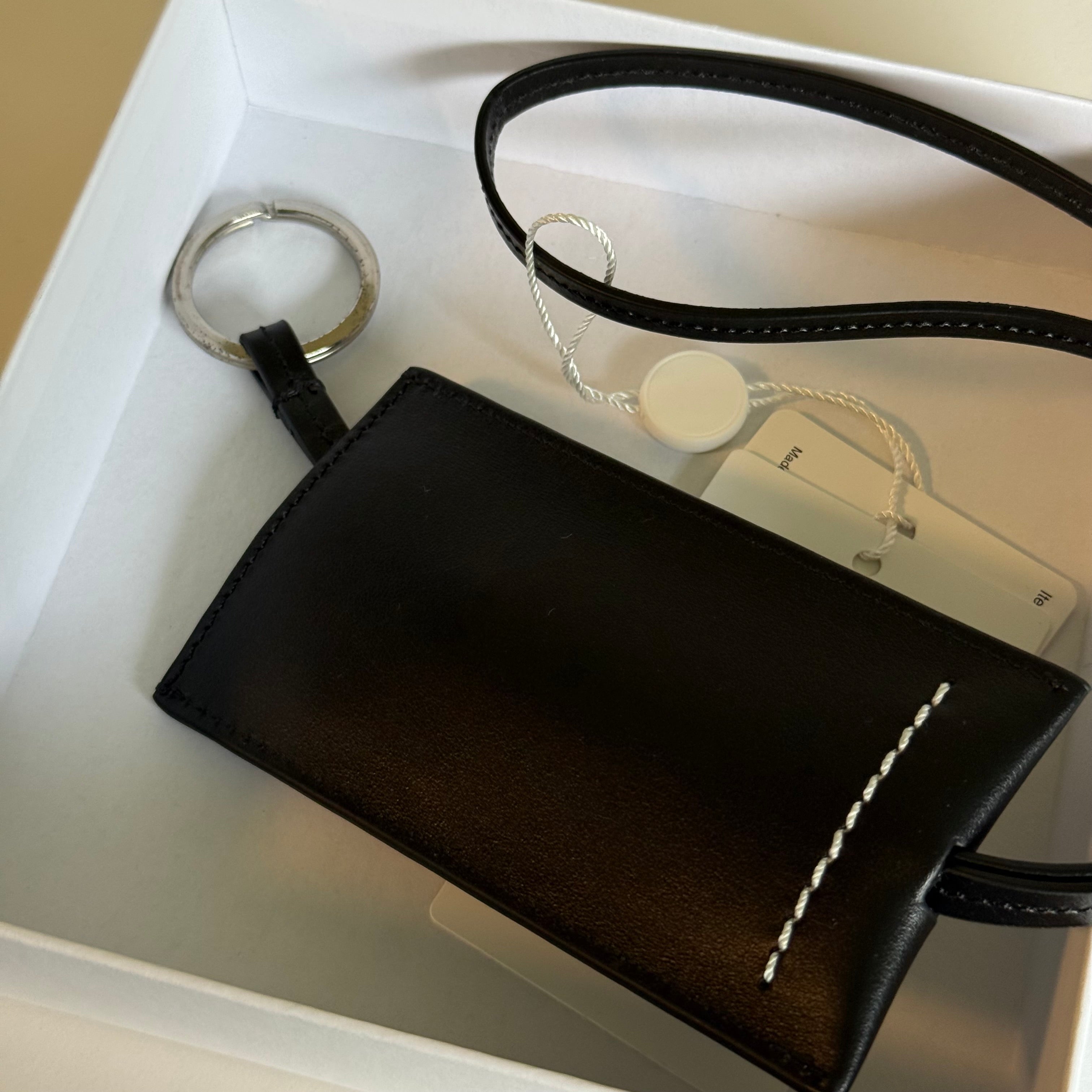 MM6 Maison Margiela Leather Key Tag Holder