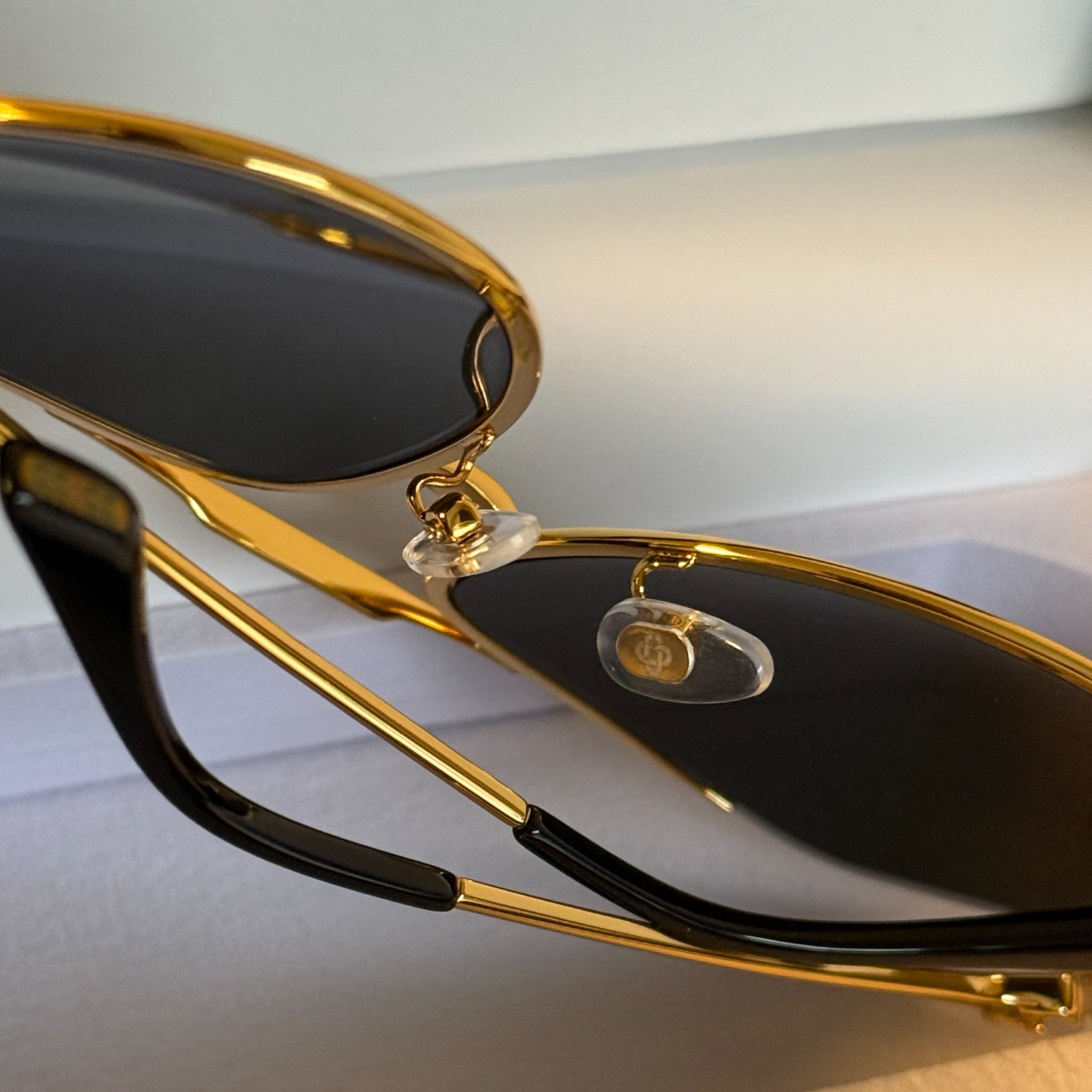 Casablanca Stainless Steel Aviator Sunglasses