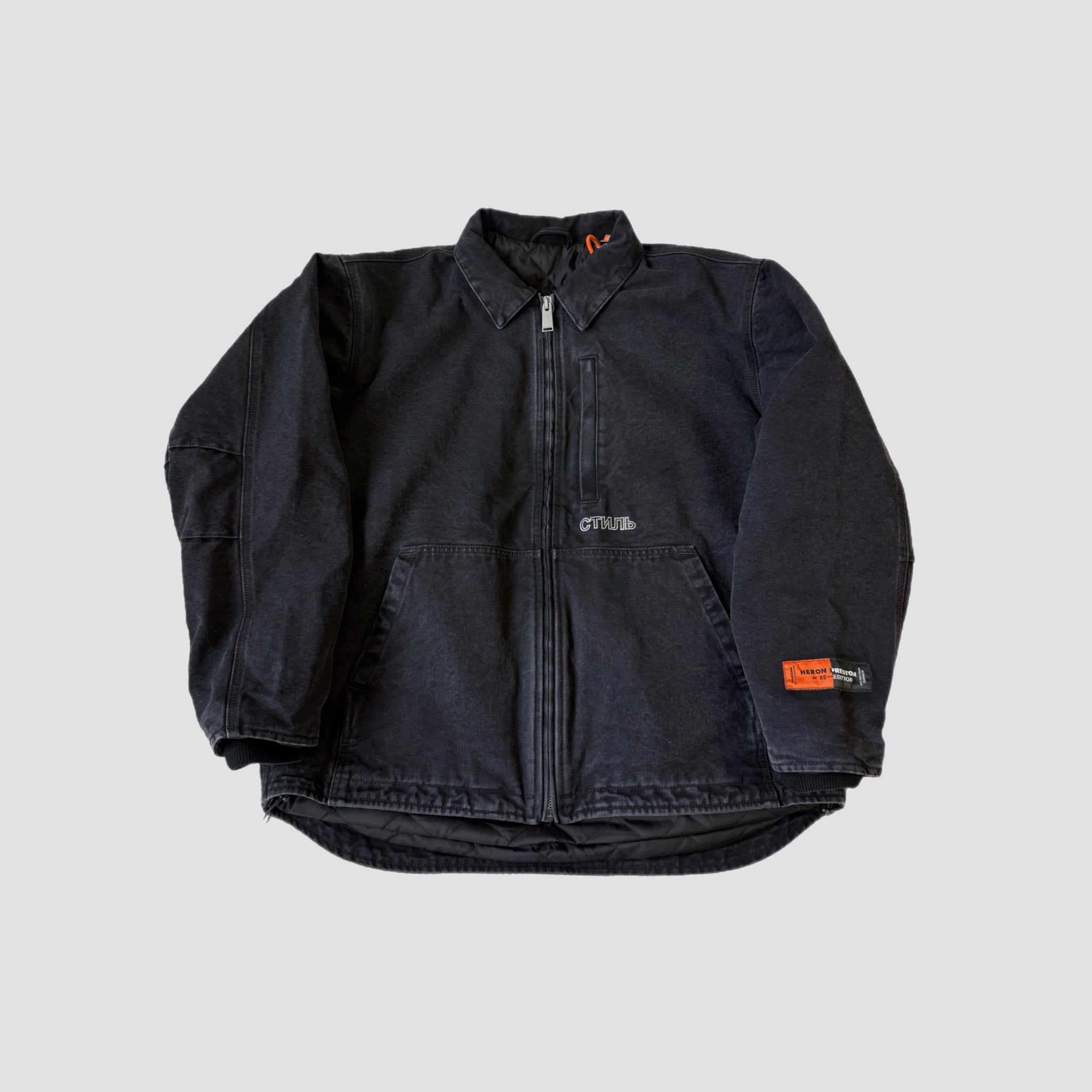 Heron Preston CTNMB Canvas Padded Trucker Jacket