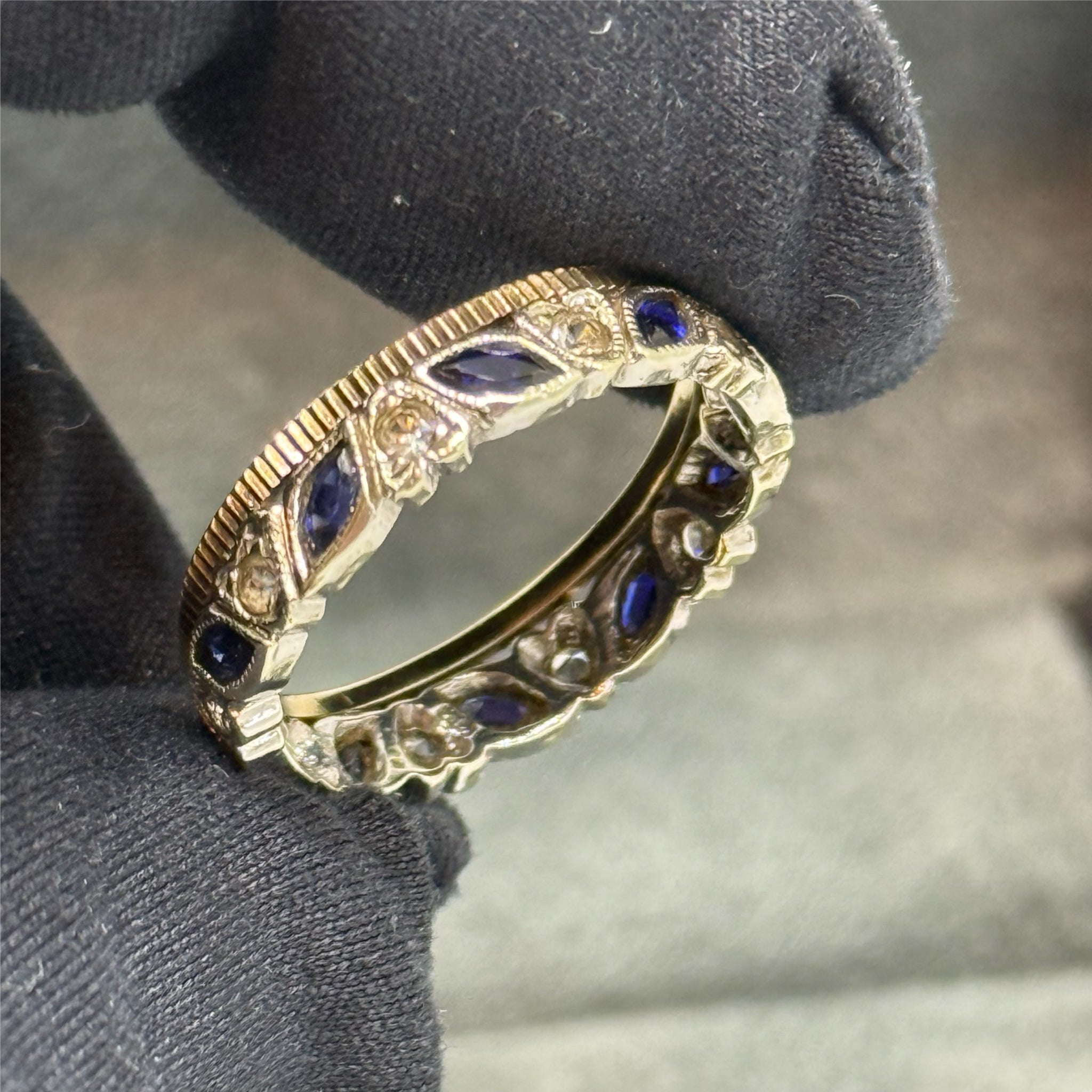 9ct Sapphire CZ Full Eternity Ring