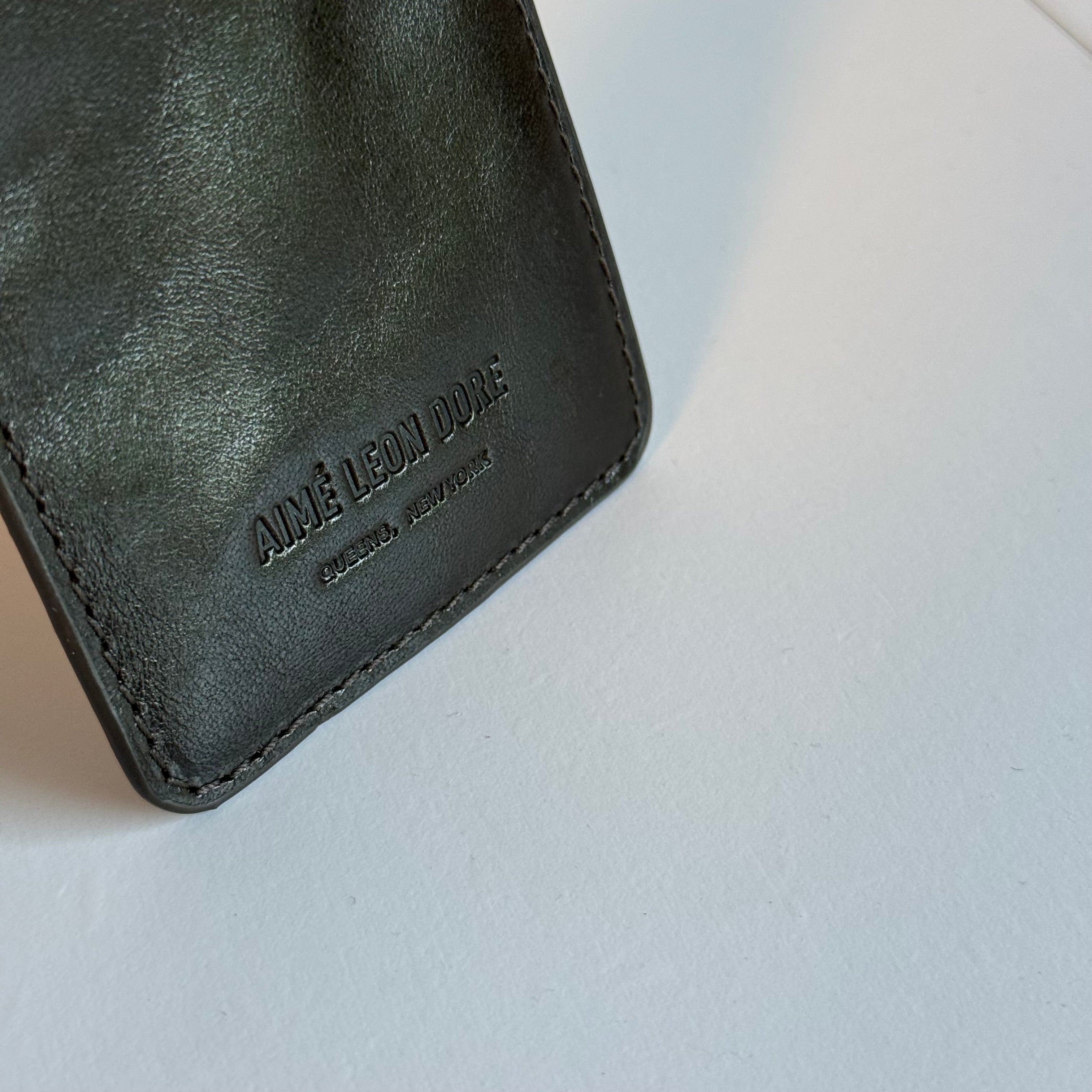 Aime Leon Dore Debossed Logo Leather Card Holder