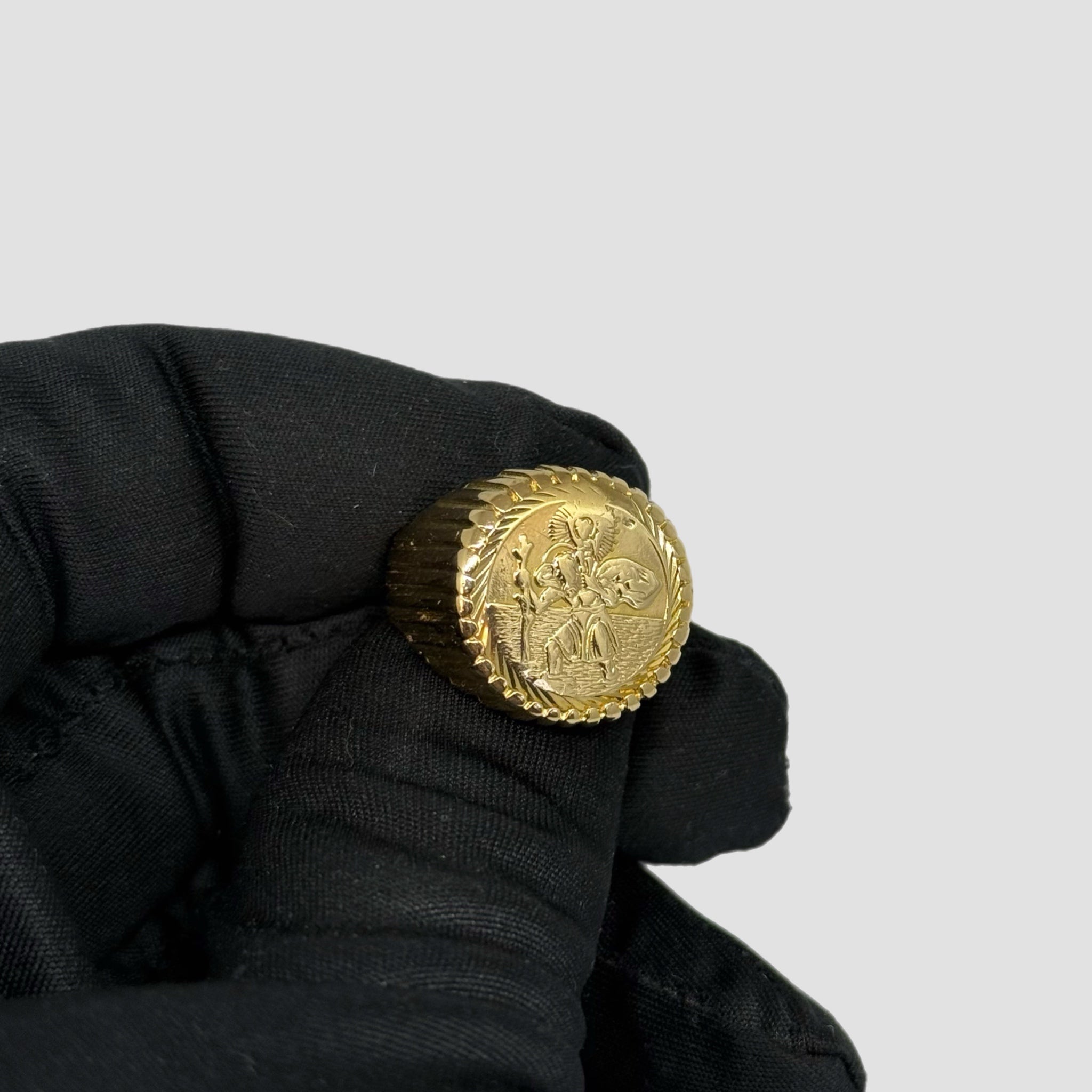 9ct St Christopher Coin Ring