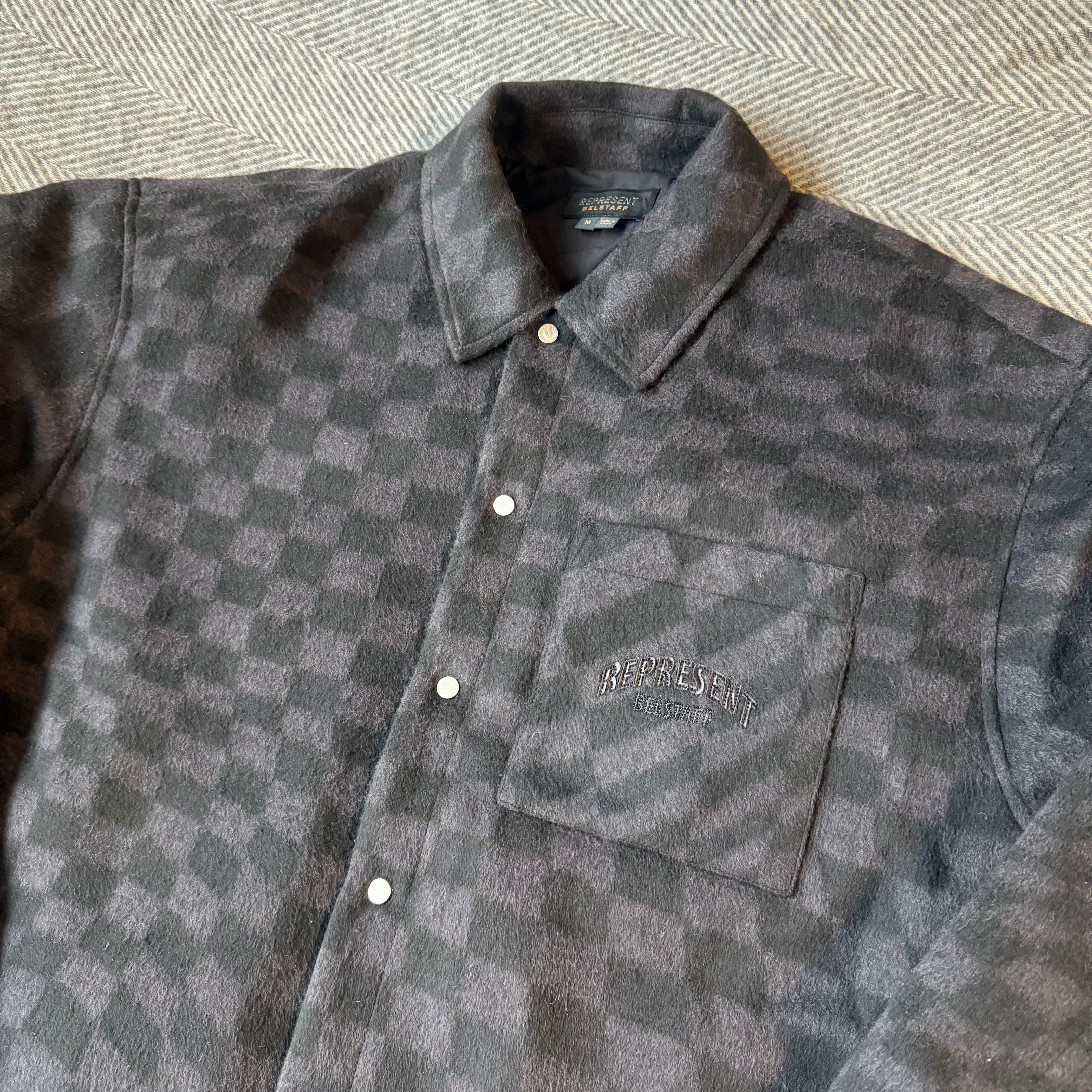 Represent X Belstaff Checkerboard Wool Overshirt/Jacket