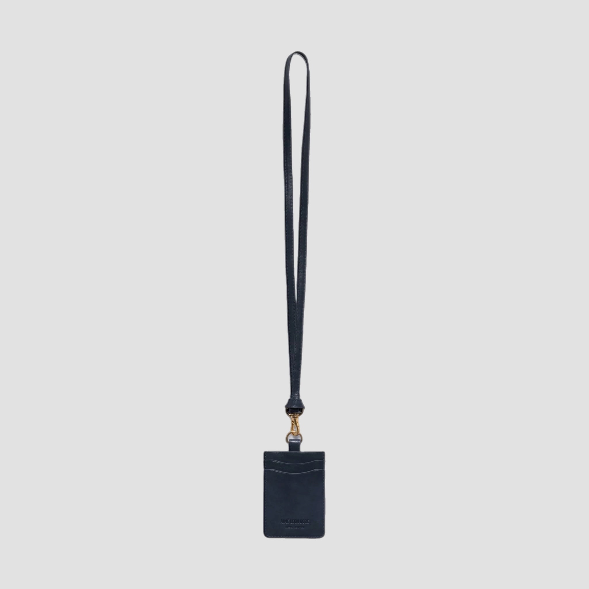 Aime Leon Dore Debossed Logo Leather Card Holder Marine
