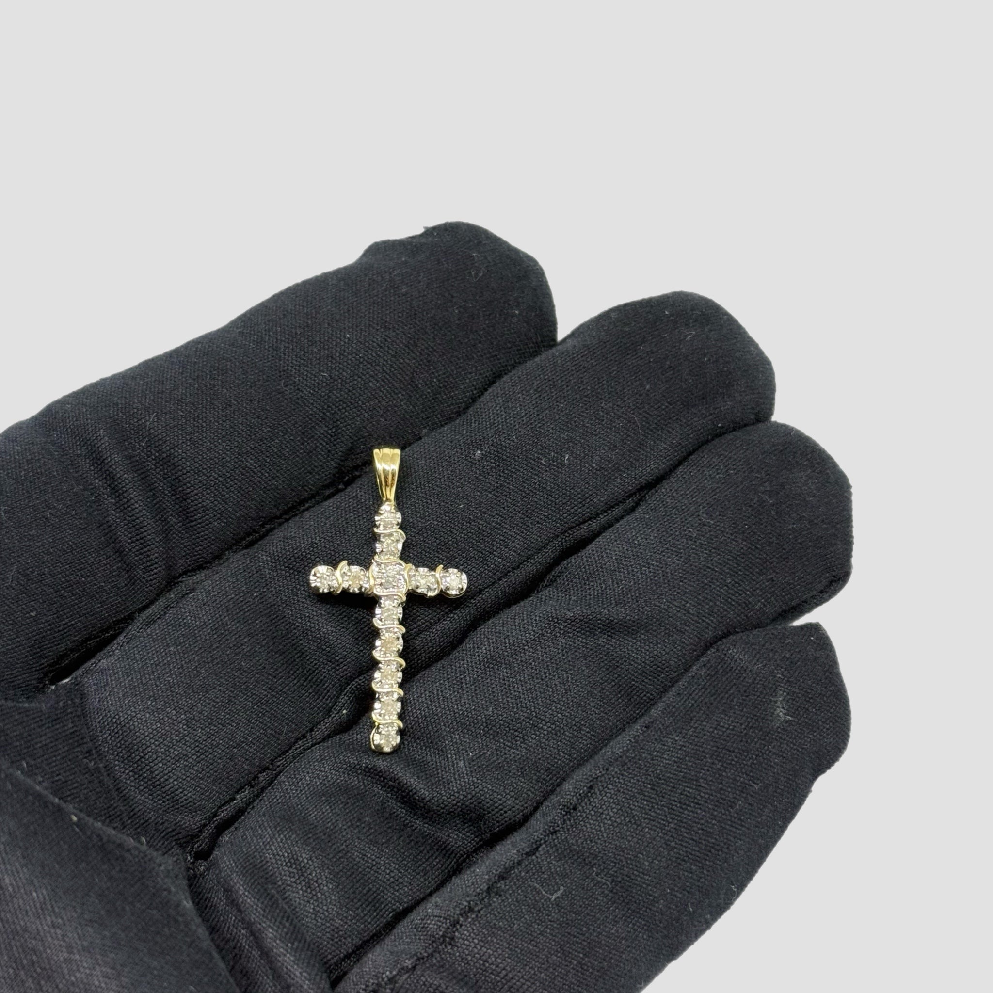 9ct Diamond Cross Pendant