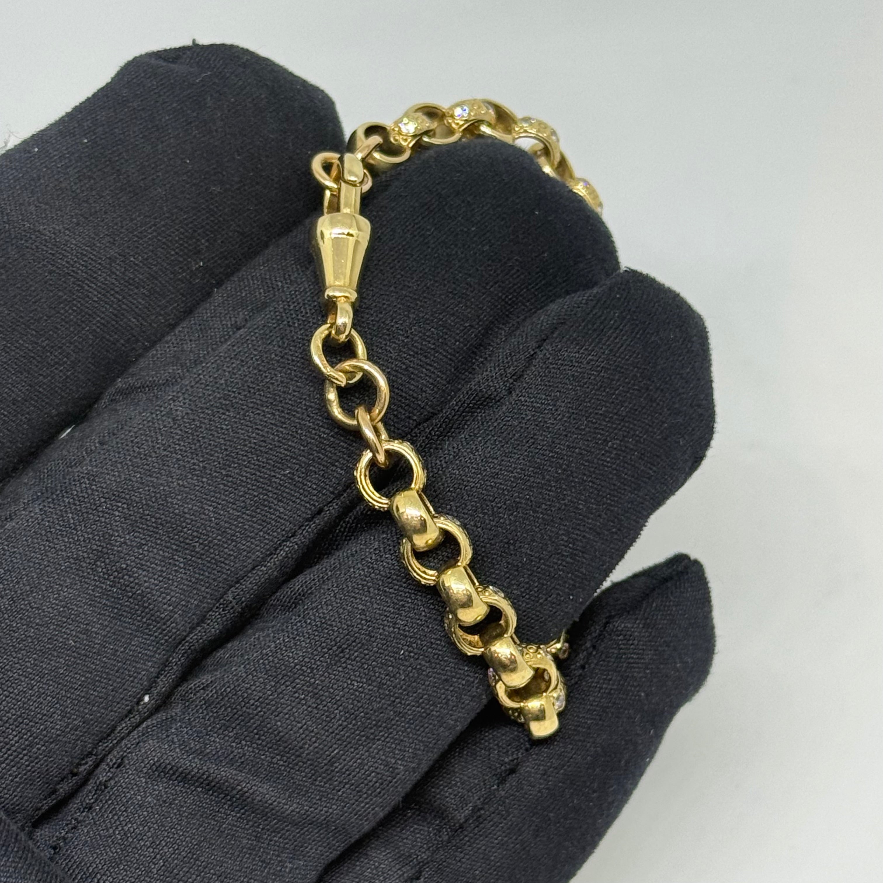 Babys 9ct Belcher Cubic Bracelet