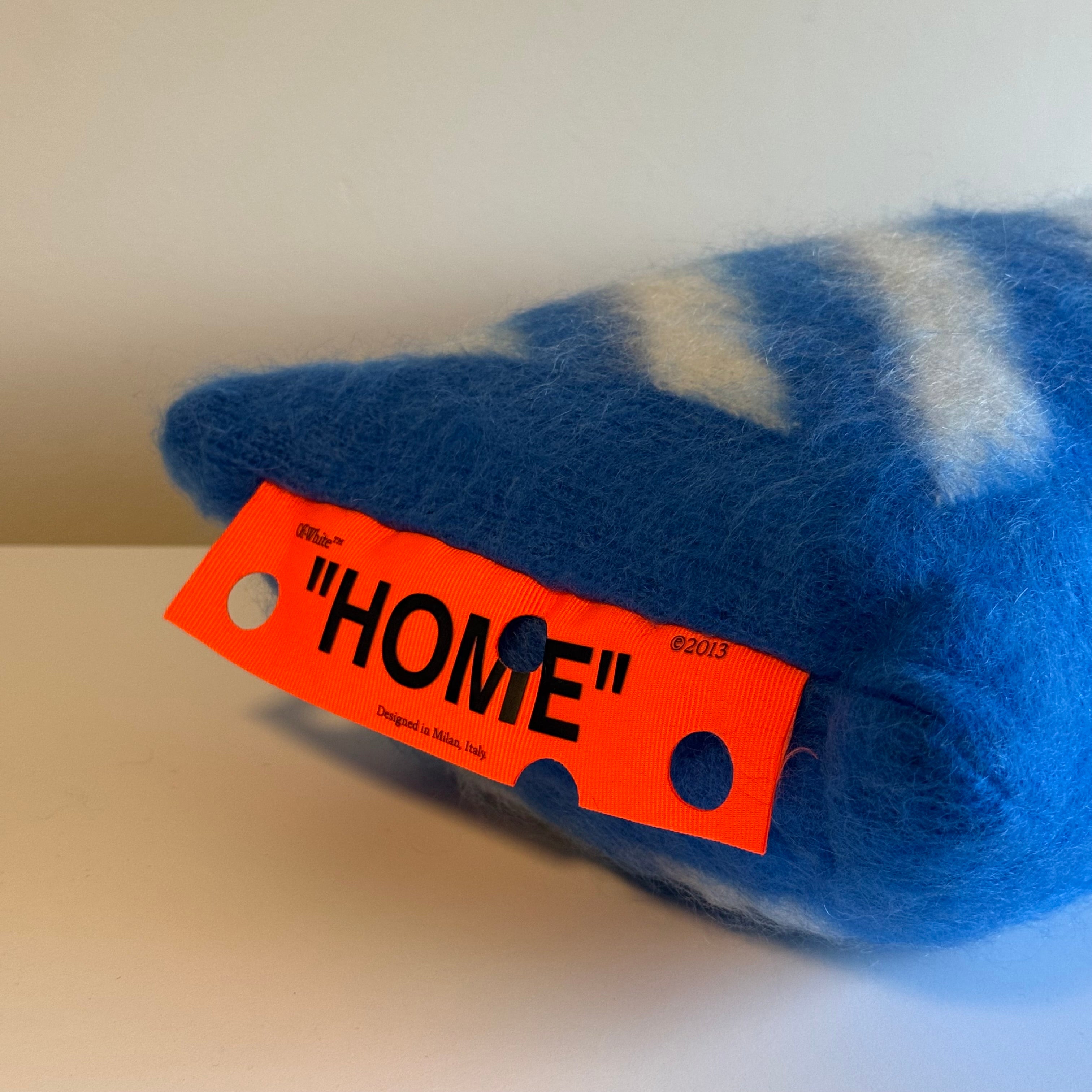 Off-White Pillow Blue White